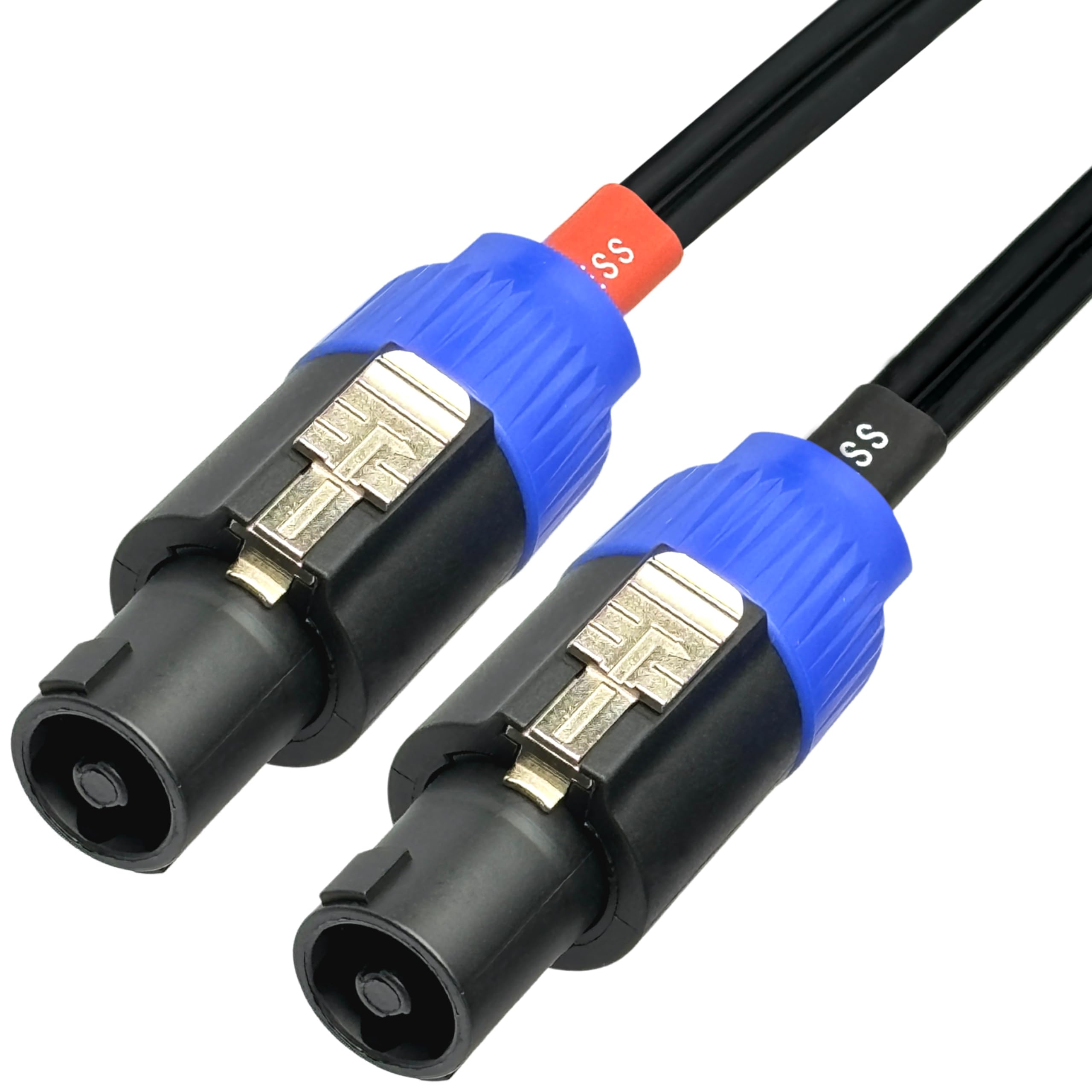 Cess 133 3F Right Angle 1/4 Inch Ts Plug To Speakon Speaker/Amplifier Cable, 2 Pack (3 Feet)