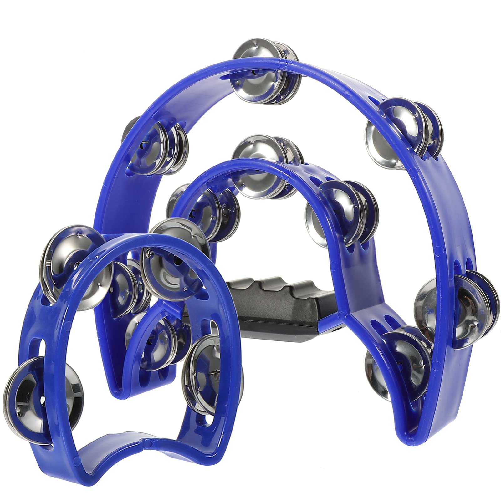 EXCLUZO 2pcs Adults Tambourines Hand Held Tambourines Musical Hand Percussion Instrument