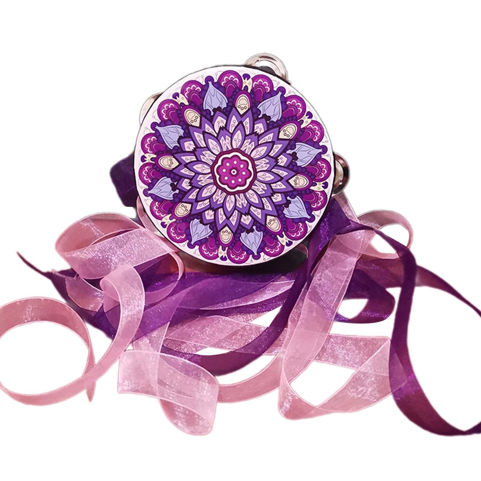 THE STYLE SUTRA 6inch Tambourine Children Musical Educational Toy for Dancing Festival Party Purple