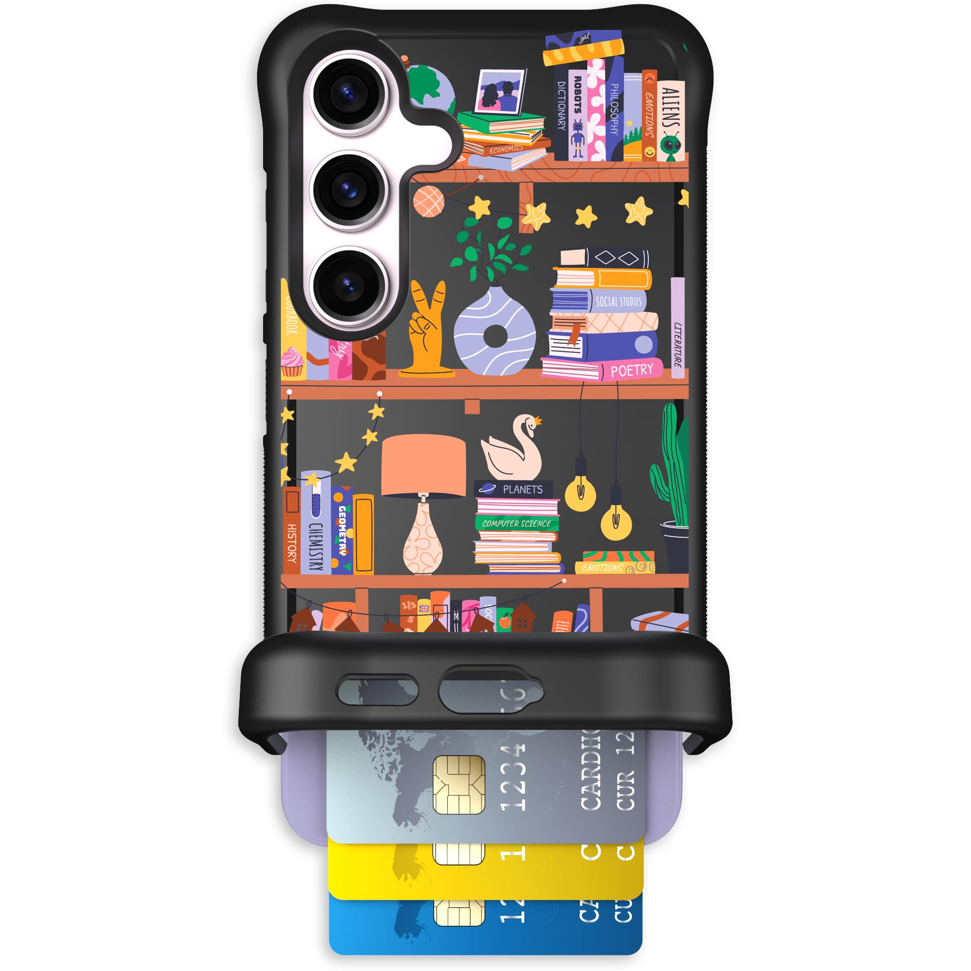 Scooch for Samsung Galaxy S24 Case with Card Holder, Wingmate Wallet Case with Hidden Card Slot and RFID Protection, Holds 3 to 