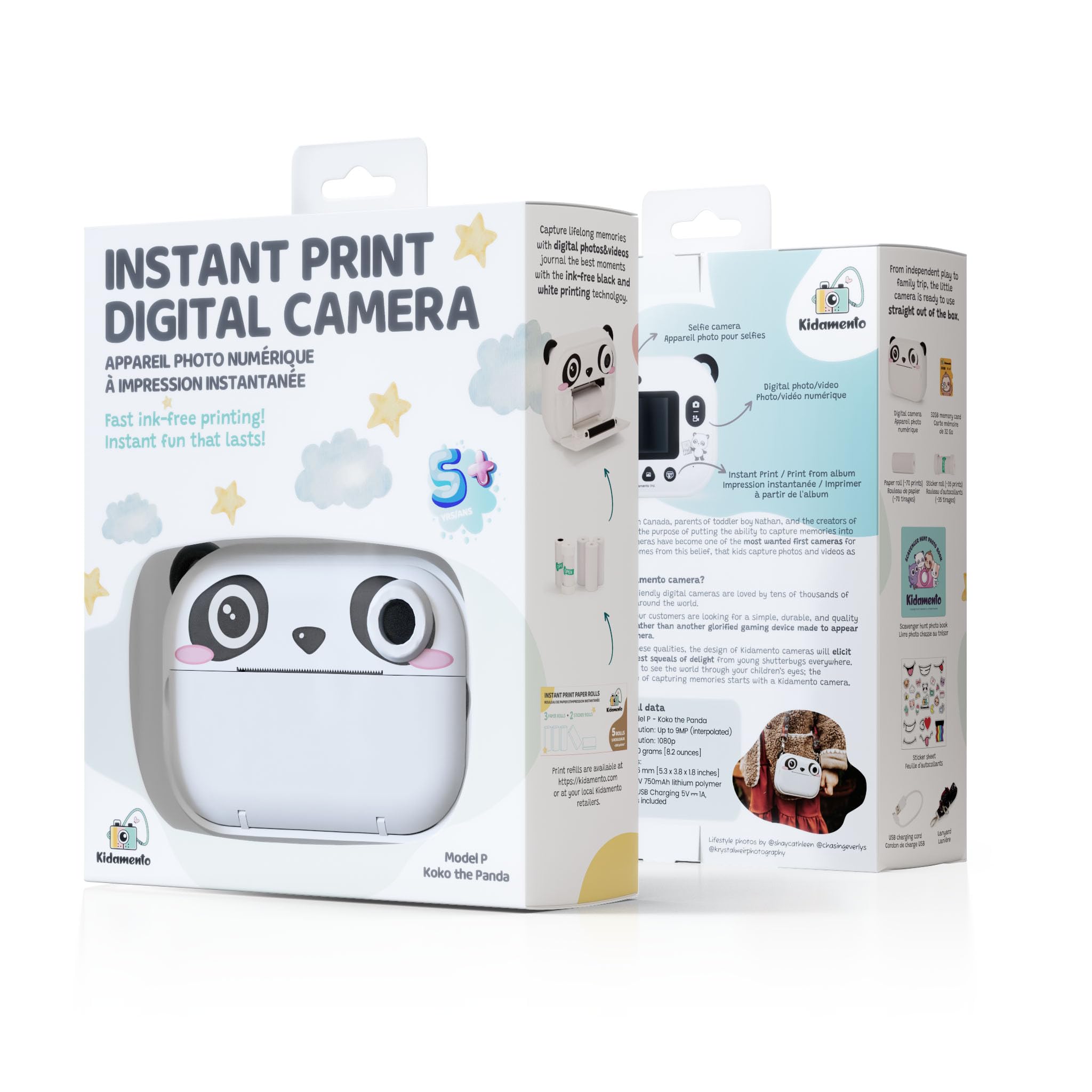 Kidamento Instant Print Kids Digital Camera & Video Camcorder With Selfie Camera, Scavenger Hunt Photobook, 32Gb Memory Card   M