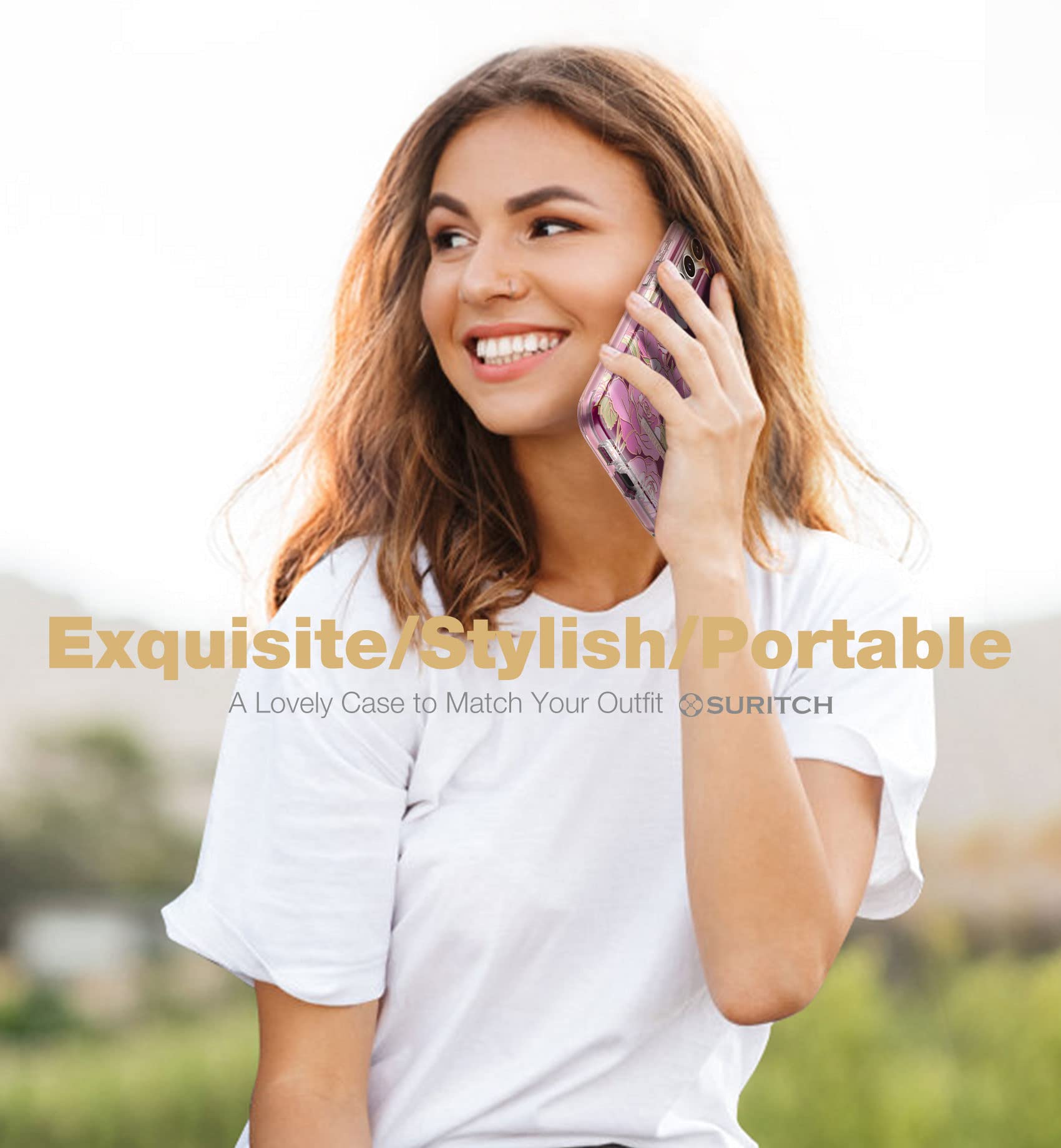 Suritch For Samsung Galaxy S23 Case, [Built In Screen Protector] [Dual Layer Protection ] Full Protection Shockproof Rugged Bump