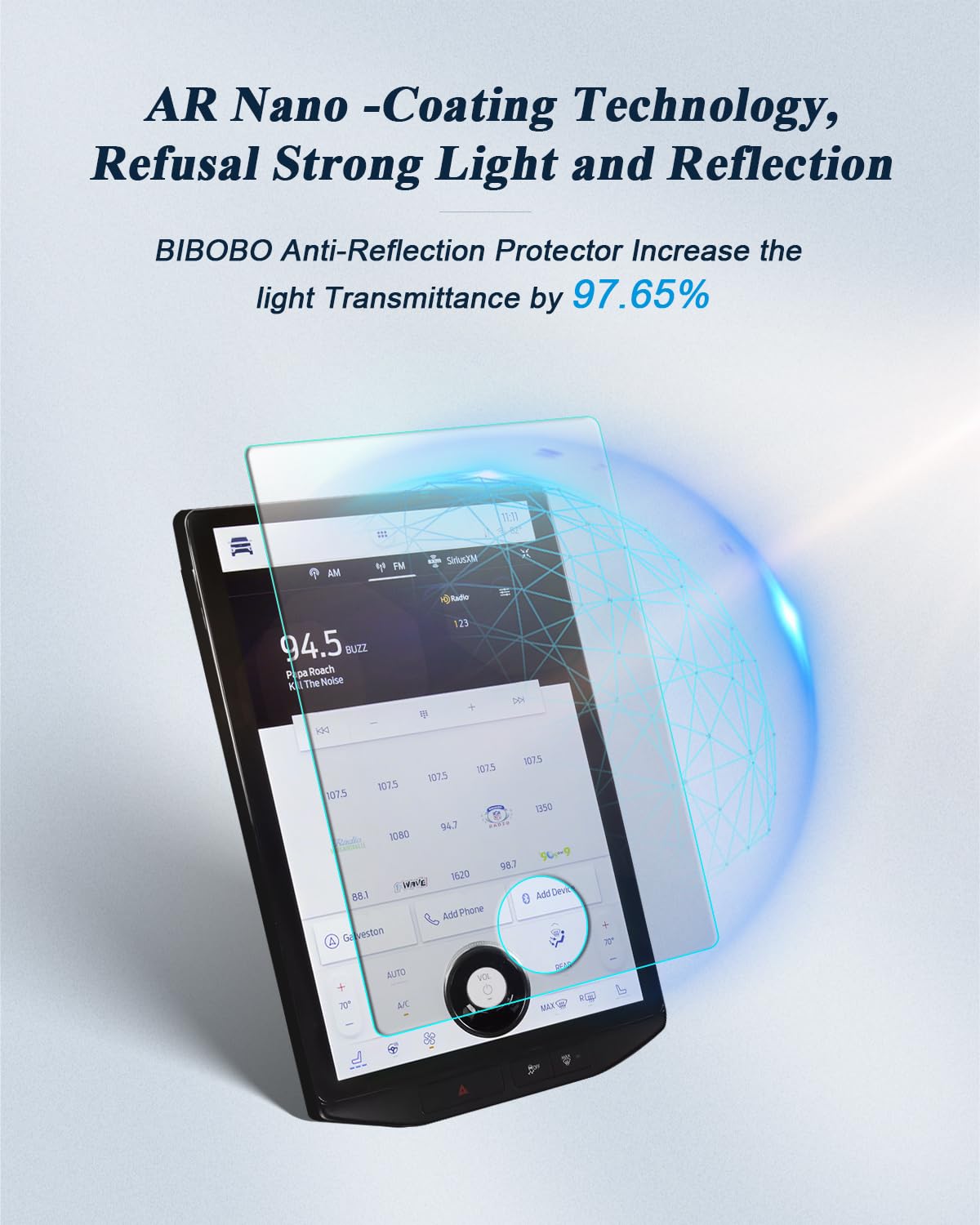 Bibibo 2Pcs For 2024 Ford Expedition Screen Protector 2022 2024 Ford Expedition (King Ranch/King Ranch Max/Platinum/Platinum Max