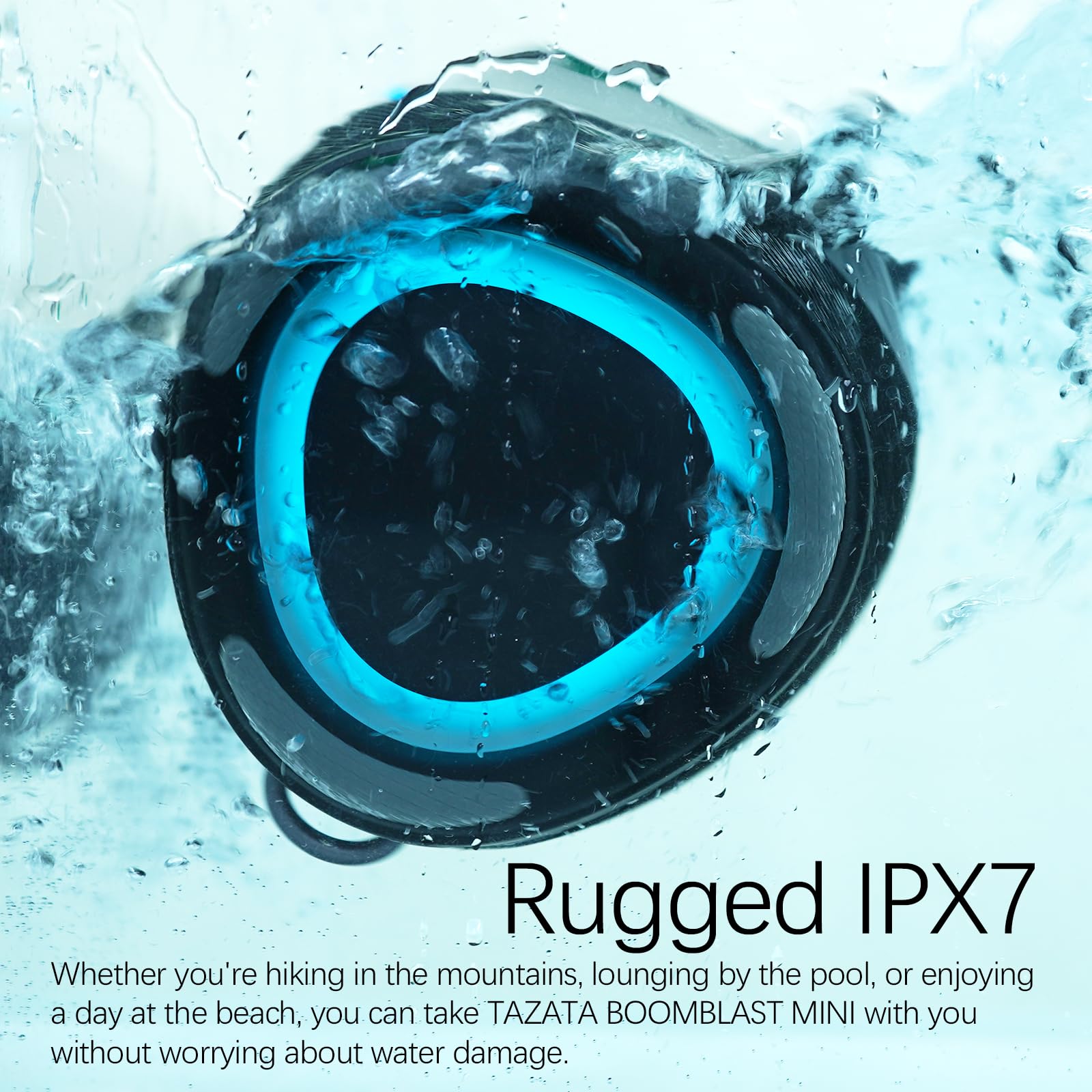 Tazata Portable Loud Bluetooth Speaker, 60W Large Subwoofer Wireless Bluetooth 5.3 With Powerbank Usb Charge Out,Waterproof Ipx7