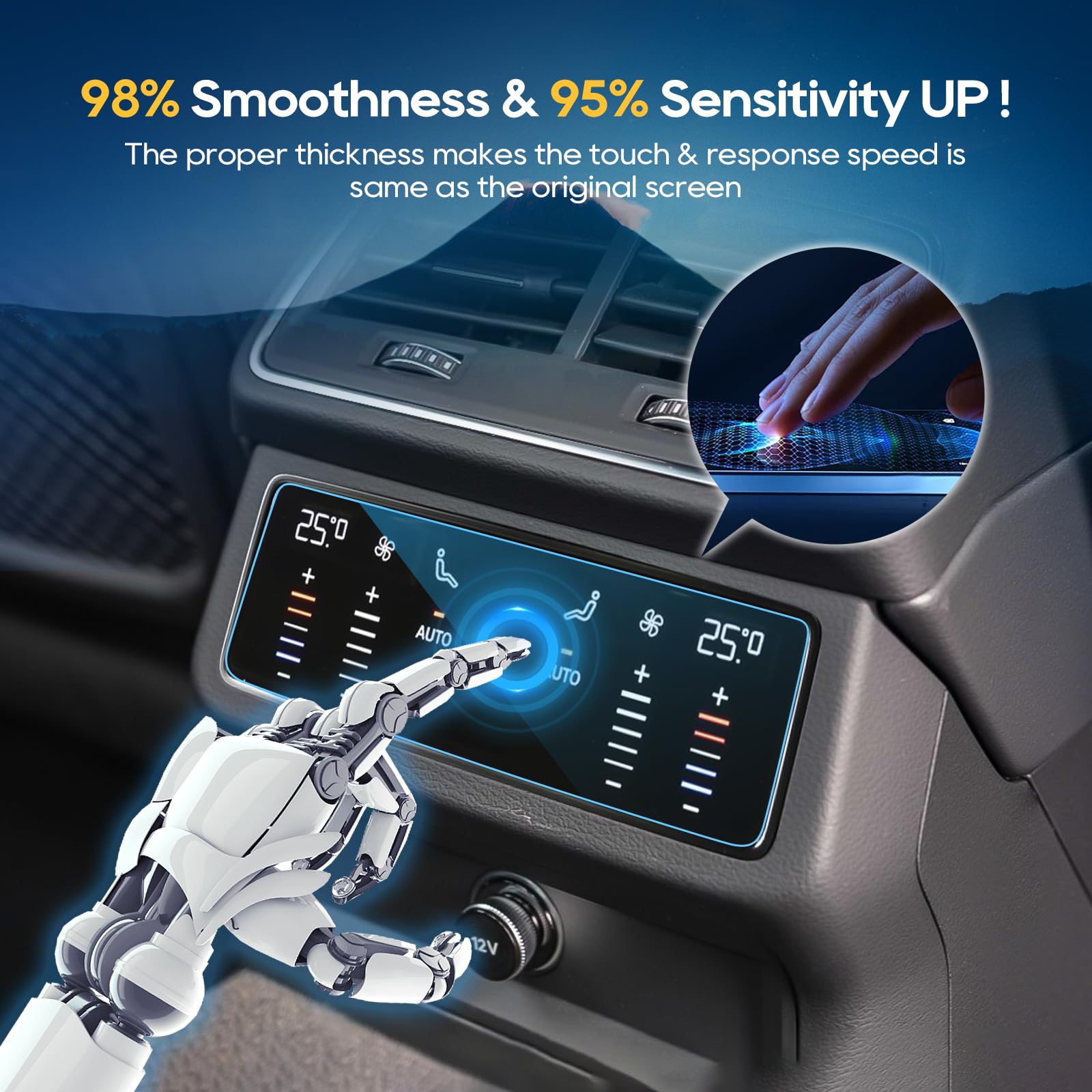 Lfotpp Auid E Tron A6 A7 Q8 2019 2022 Screen Protector Rear Climate Display Control Touch Screen Protector,2019 2022 A6 (C8/4K)/