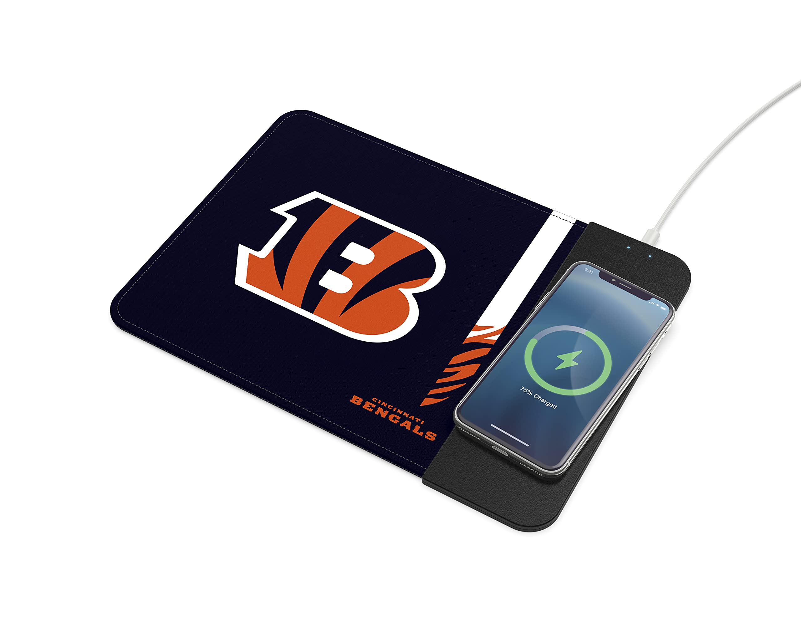 SOAR NFL Wireless Charging Mouse Pad, Cincinnati Bengals