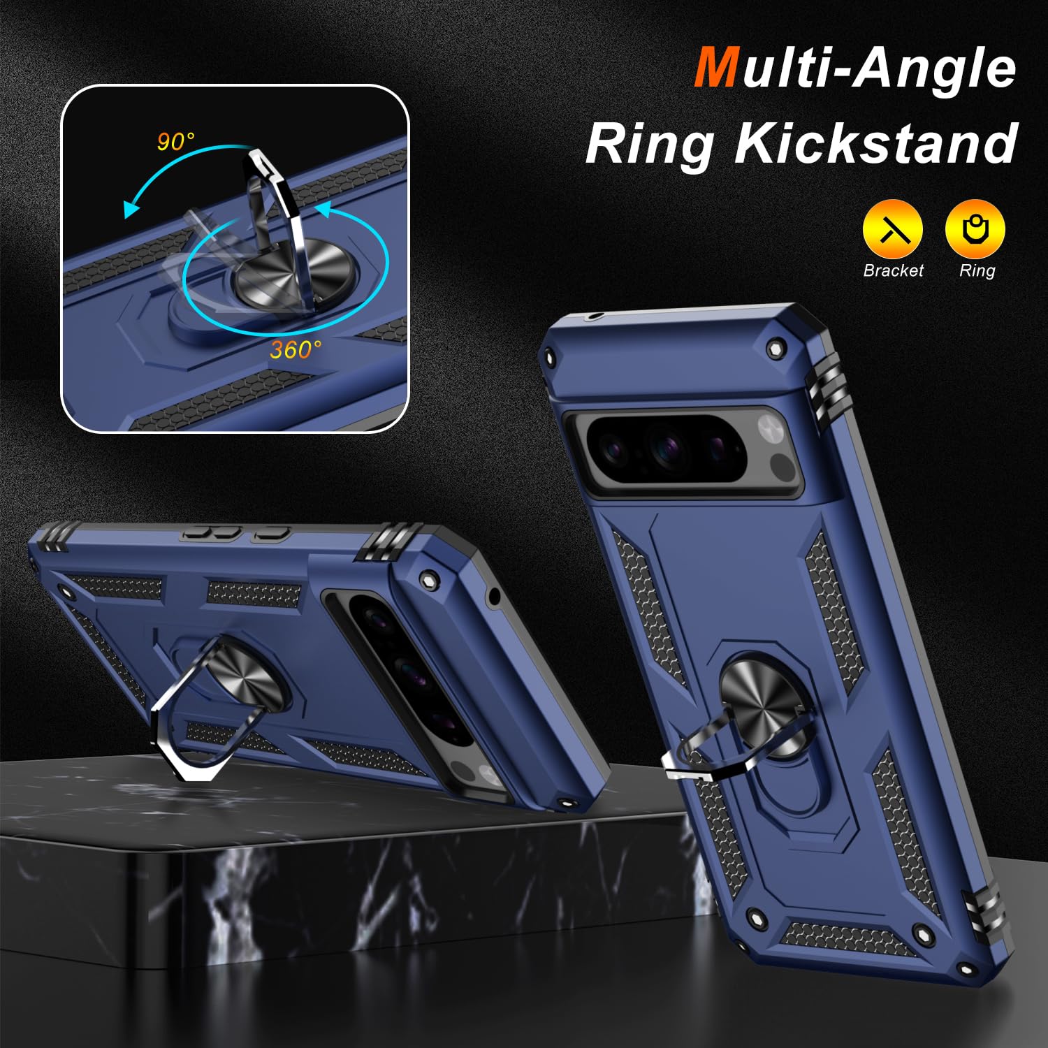 Lumarke For Google Pixel 8 Pro Case With Screen Protector,Pass 16Ft. Drop Tested Military Grade Protective Phone Cover With Magn