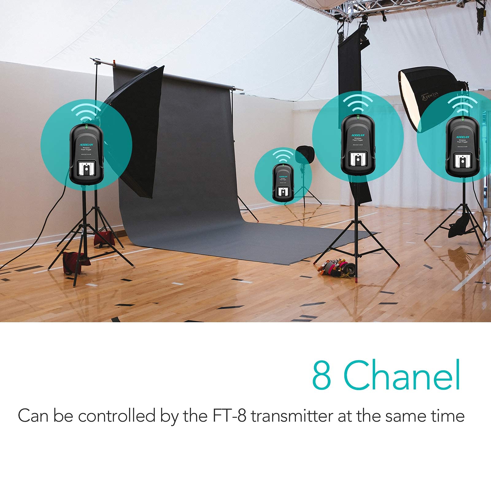 Aodelan Flash Trigger Receiver With Universal Hot Shoe For Canon, Nikon, Olympus, Panasonic, Pentax, Fuji, Samsung, Sony (Receiv