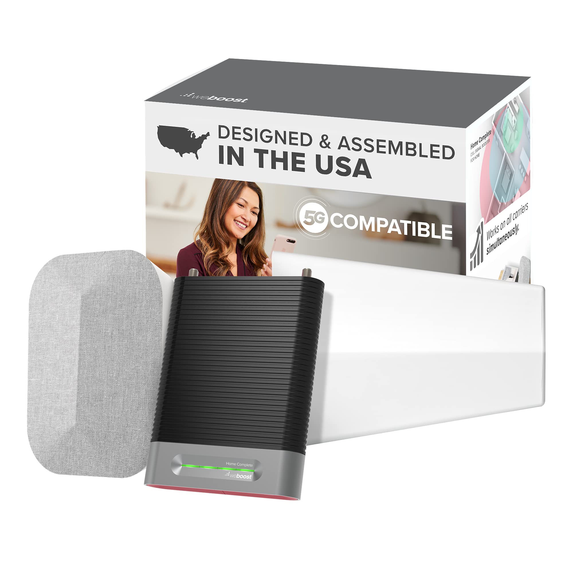 weBoost Home Complete | Powerful Multi-Carrier Cell Phone Signal Booster for 5G & 4G LTE | Simultaneous support for all U.S. Car