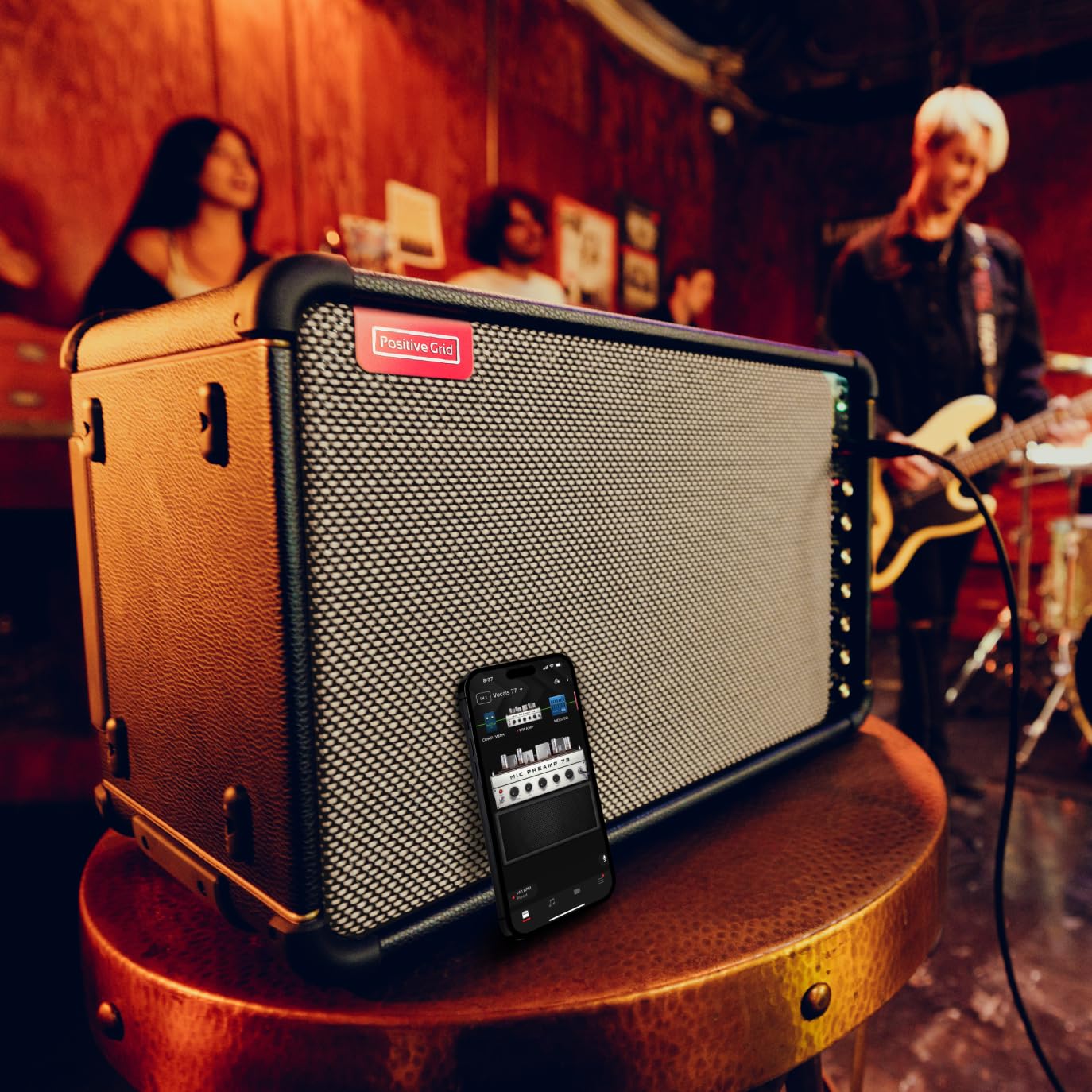Positive Grid Spark Live Smart Guitar Amp, Multi Channel Pa System & Bluetooth Speaker All In One For Guitar, Bass, Vocals, Keyb