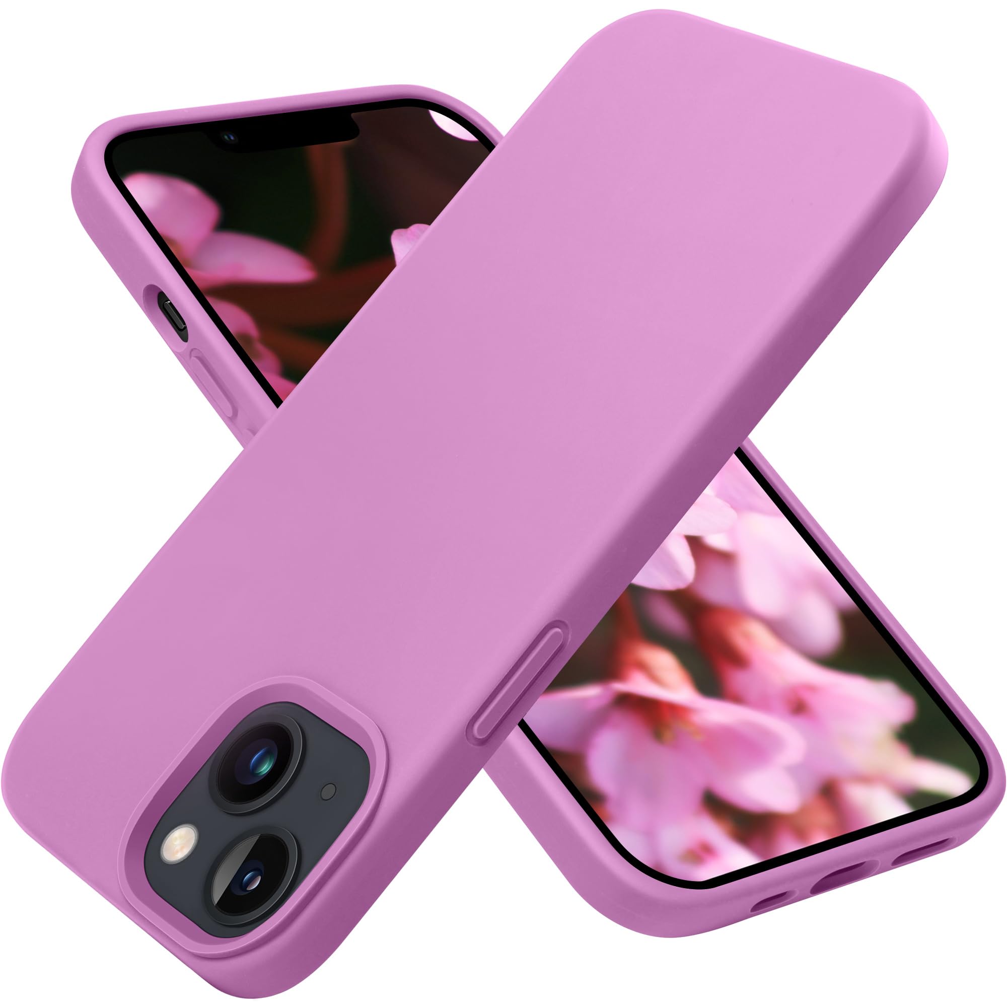 Otofly Designed For Iphone 13 Case, Silicone Shockproof Slim Thin Phone Case For Iphone 13 6.1 Inch (Lilac Purple)