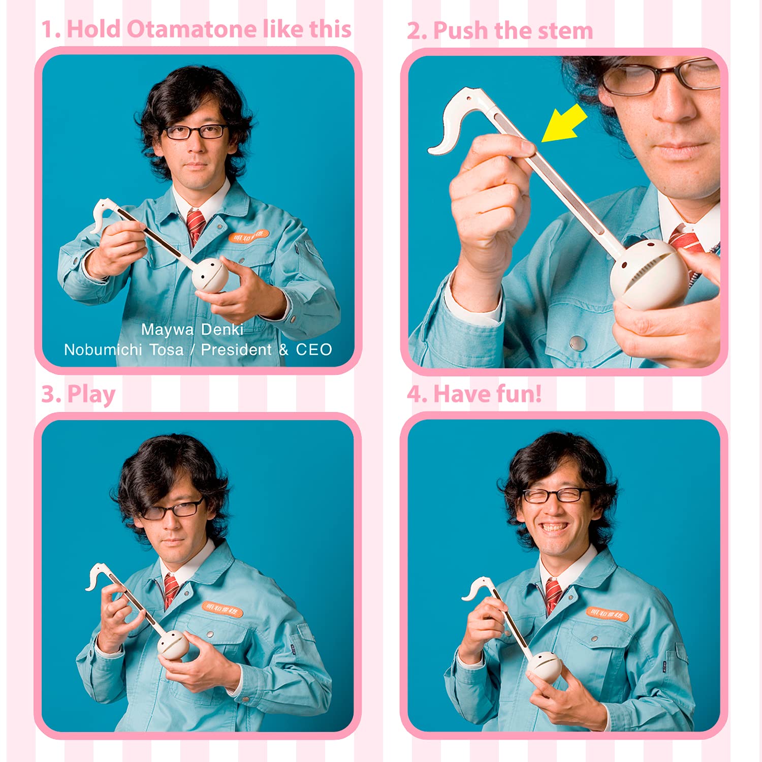 Otamatone Japanese Electronic Musical Instrument Portable Music Synthesizer From Japan By Maywa Denki Studio Award Winning, Educ