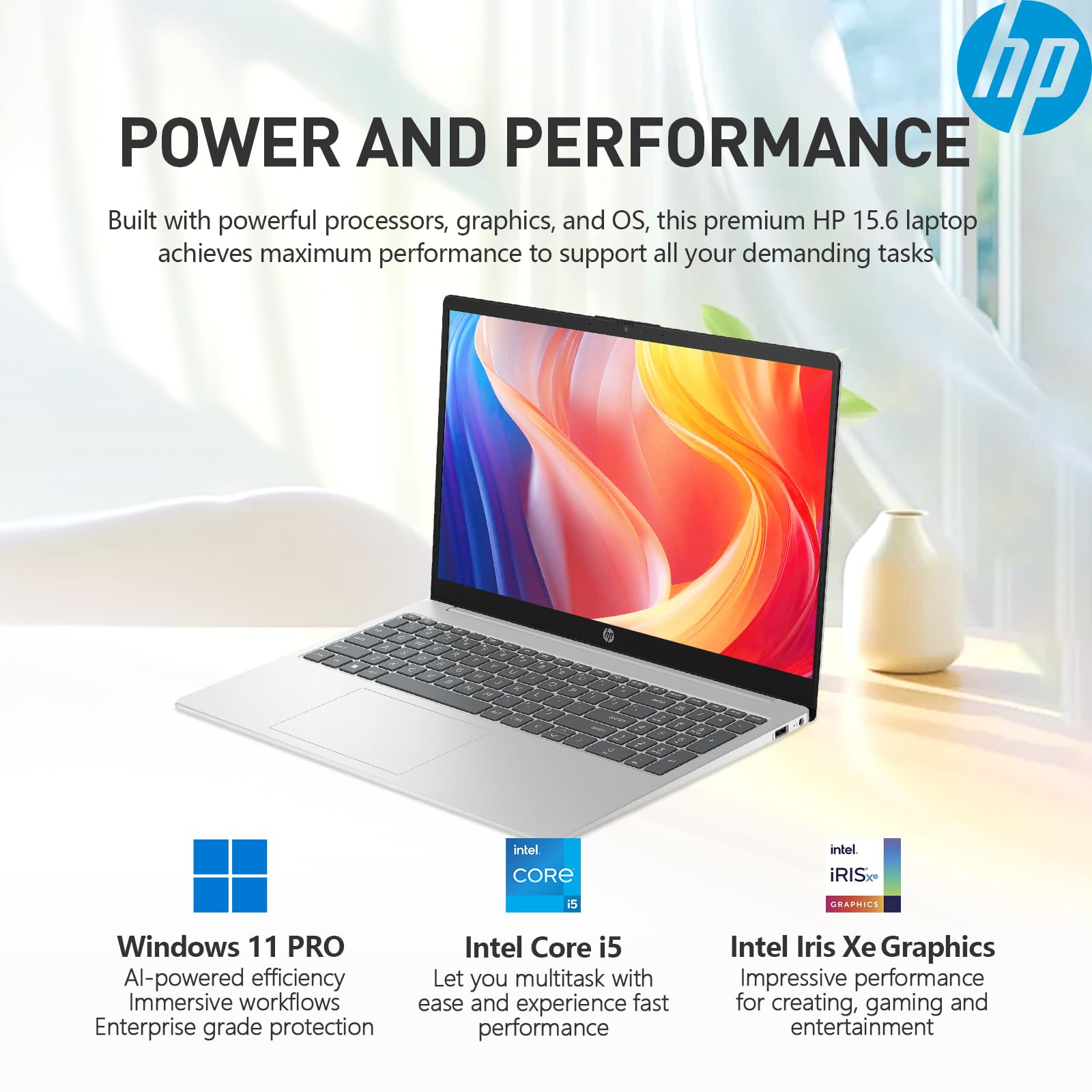 2025 Hp 15.6 Laptop Computer,Intel 10-Core I5 Laptop Lifetime Office,College Students Business Laptop 15 Inch Fhd,32Gb Ram 1.5Tb