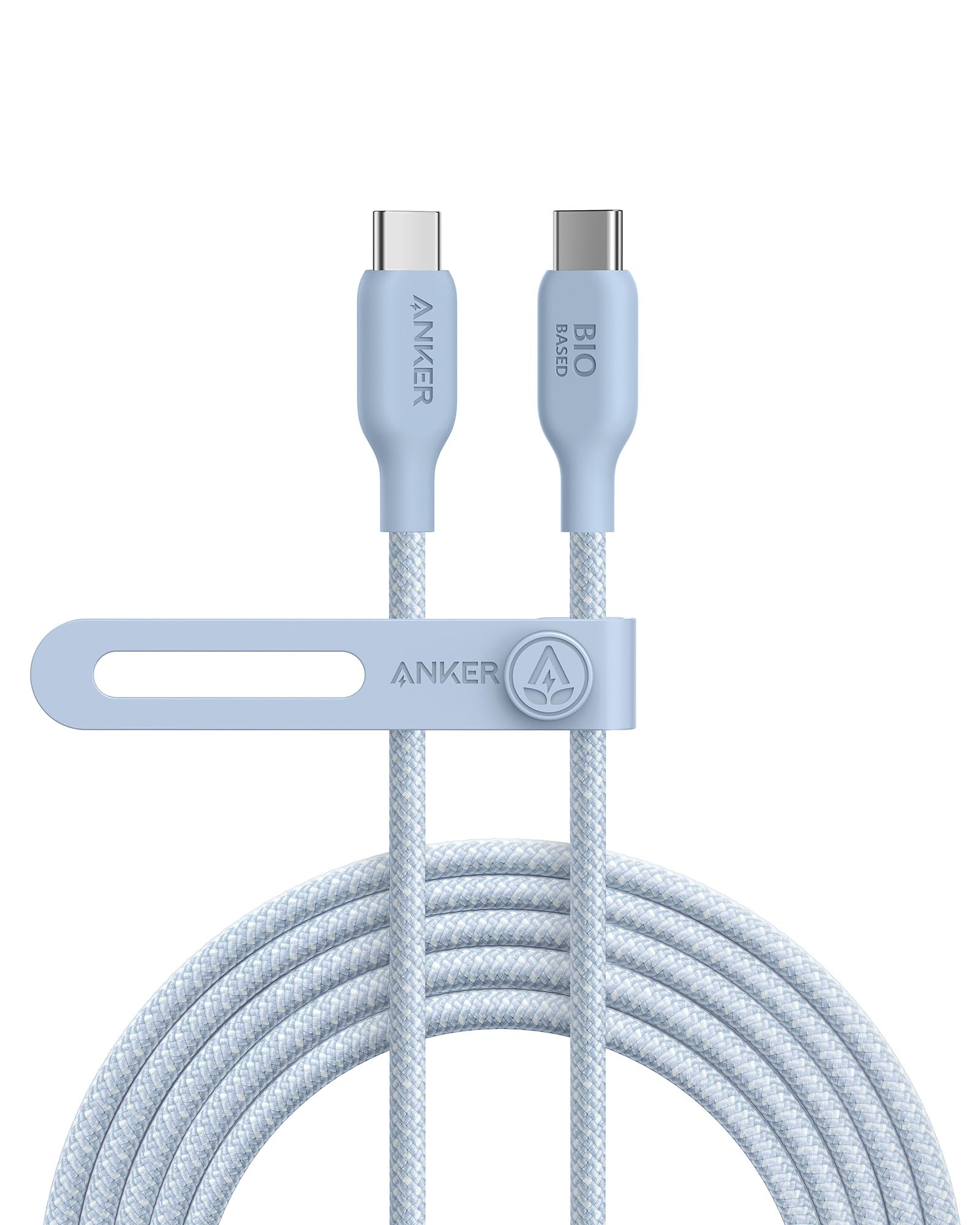 Anker Usb C To Usb C Cable (240W, 10Ft), Bio Braided Usb C Charger Cable Fast Charge For Iphone 15/15 Pro, Macbook Pro 2020, Ipa