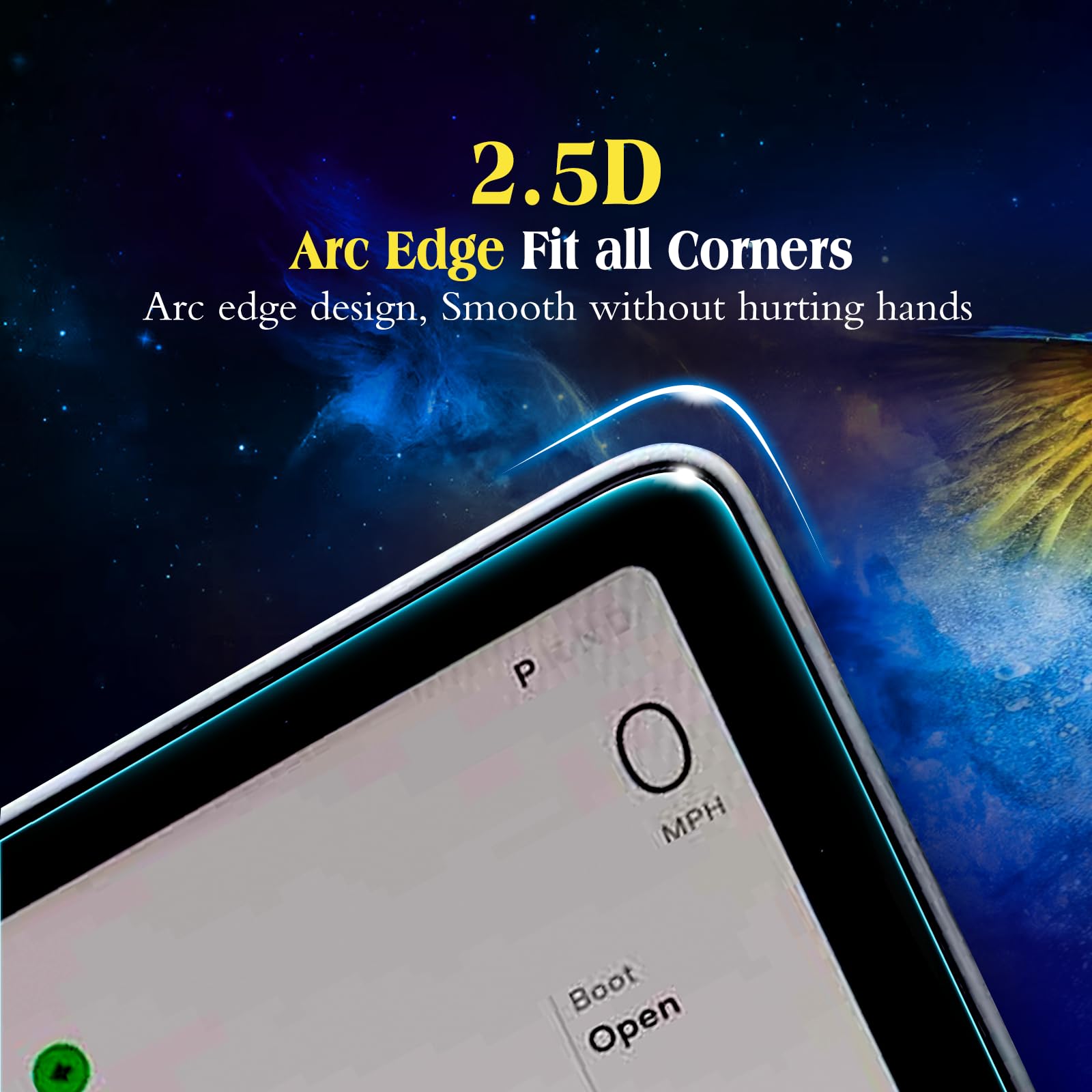 Eueky 2023 2024 Gmc Yukon Dual 12.6 Inch Rear Seat Screen Protector Rear Tv Tempered Glass 2021 2022 2023 2024 Gmc Yukon Rear Me