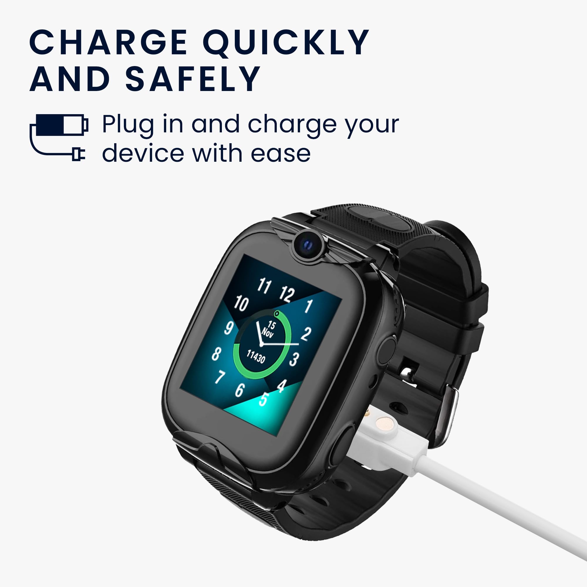 Kwmobile Usb Cable Charger Compatible With Xplora Xgo 2 Cable - Charging Chord For Smart Watch - White