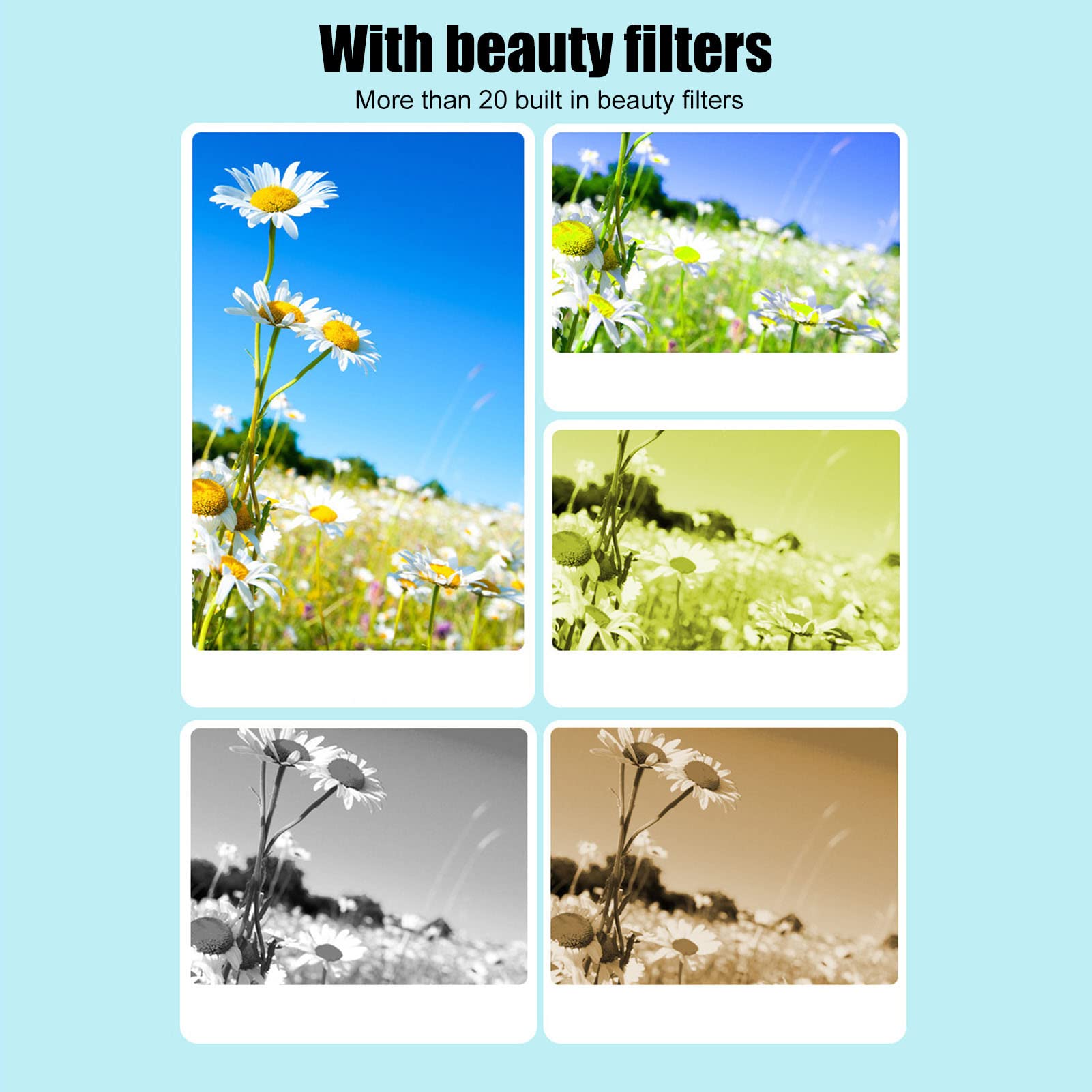 1080P Digital Camera, 16X Zoom Autofocus Anti Shake Kids Digital Camera, 2.4 Inch Ips Screen 700Mah Pocket Digital Camera With F