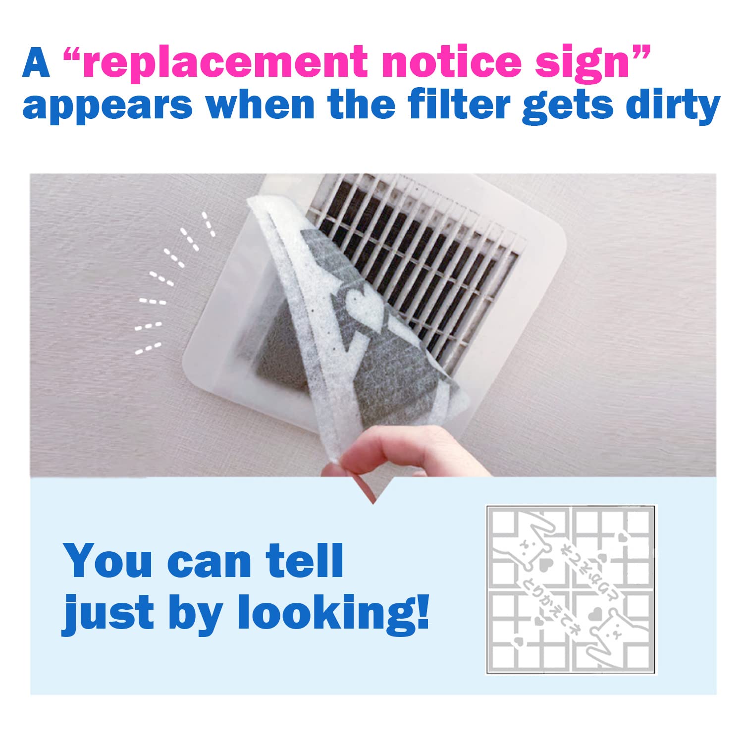 Easy Apply Dust Filter For Ventilation Fan, Polyester, 3Pcs
