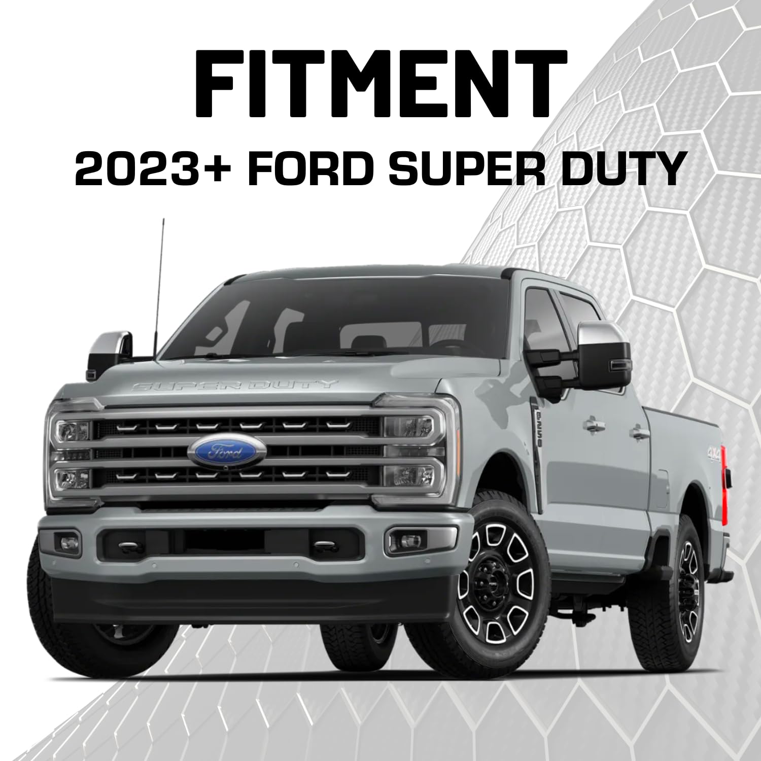 Bulletpoint Rubigrid Metal Dash Mount Phone Holder Multi-Device Mount Compatible With 2023+ Ford Super Duty