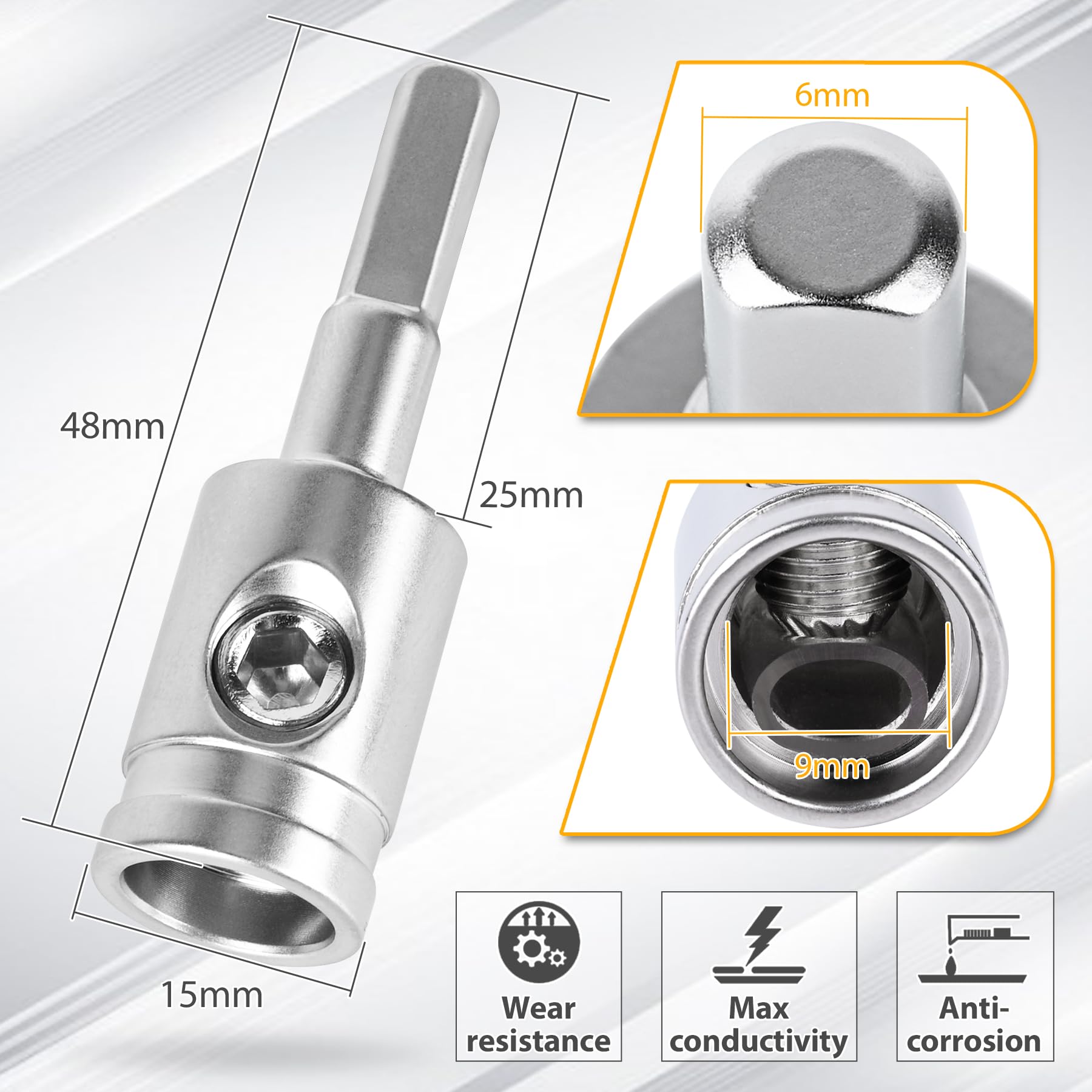 Tottist Amp Input Reducer 4 Gauge To 8 Gauge (4Pcs) Car Stereo Audio Awg Pin Power Ground Wire Reducer 4Pcs