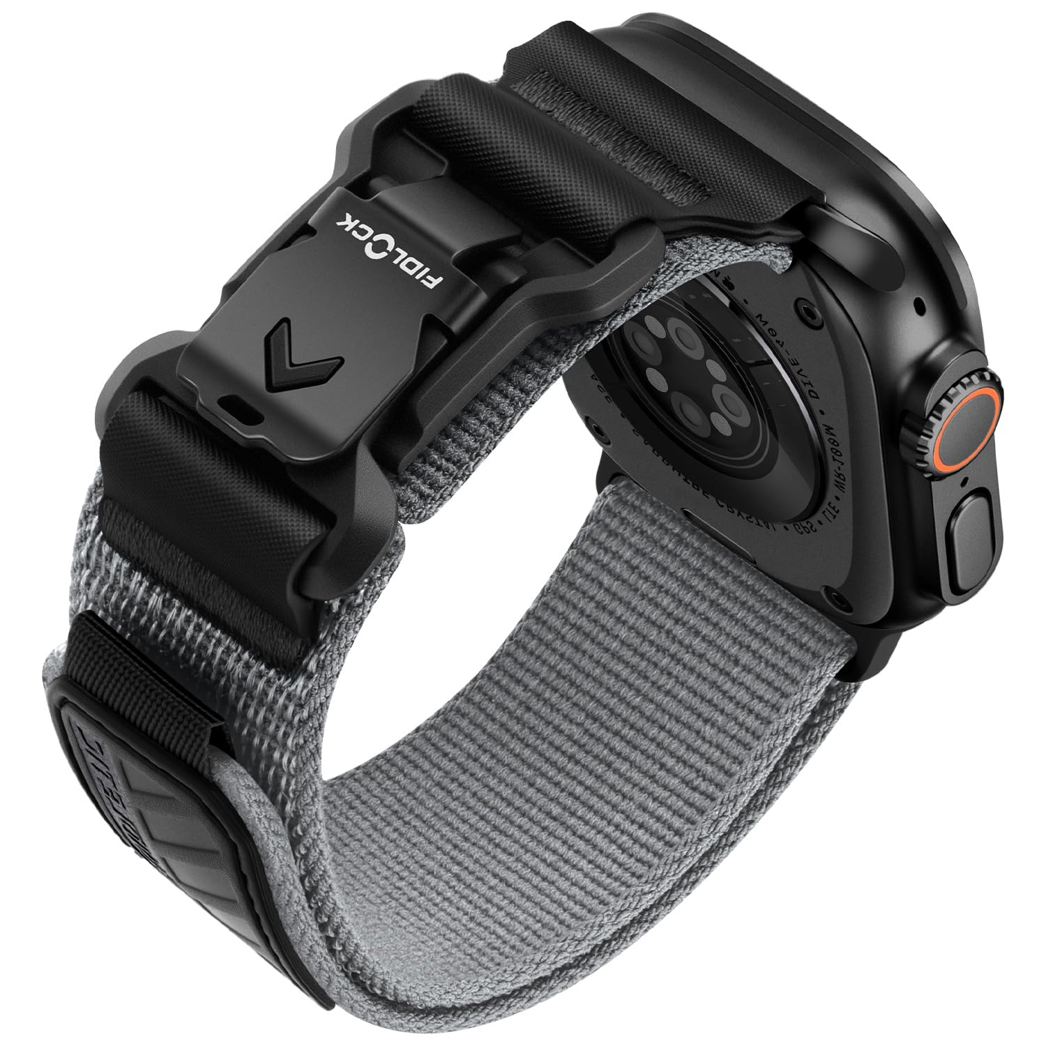 Bandletic Compatible with Apple Watch Band Men, Wide Stretchy Nylon Sport Loop with Magnetic Fidlock V-Buckle for iWatch 49mm(Ul