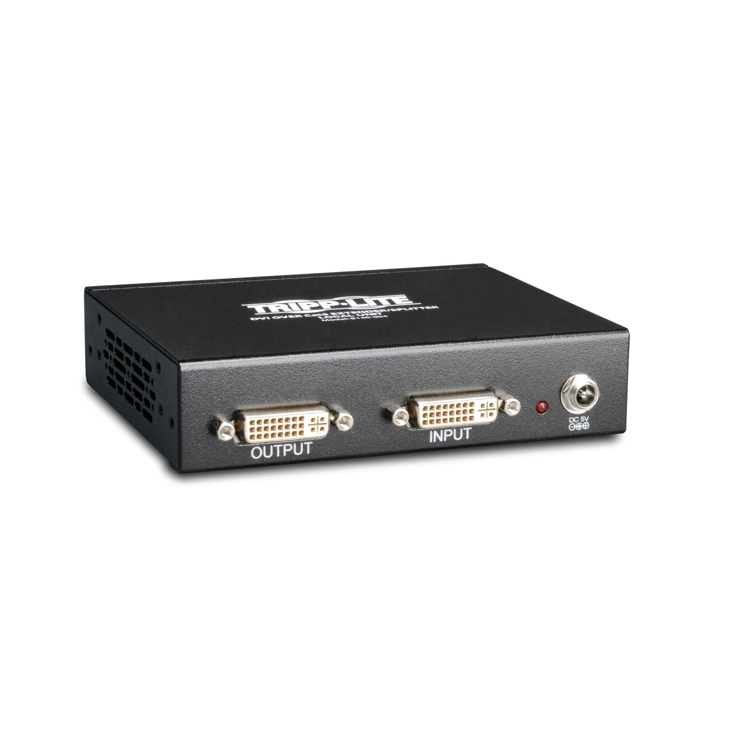 Tripp Lite 4 Port Dvi Over Cat5 / Cat6 Extender Splitter, Video Transmitter 1920X1080 At 60Hz(B140 004) , Black