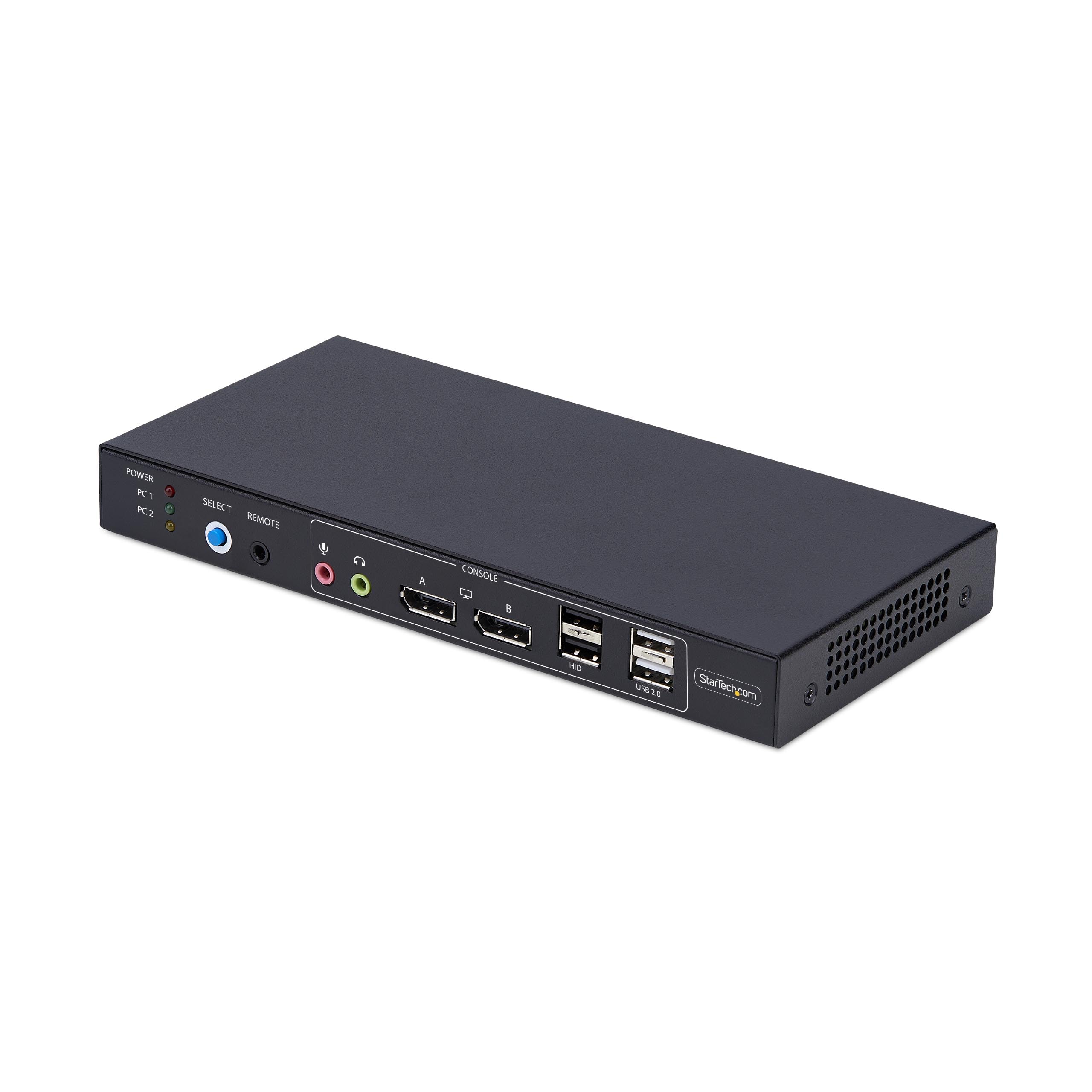 2-Port Dual-Monitor Displayport Kvm Switch With Dual View Video Matrix, 4K 60Hz,