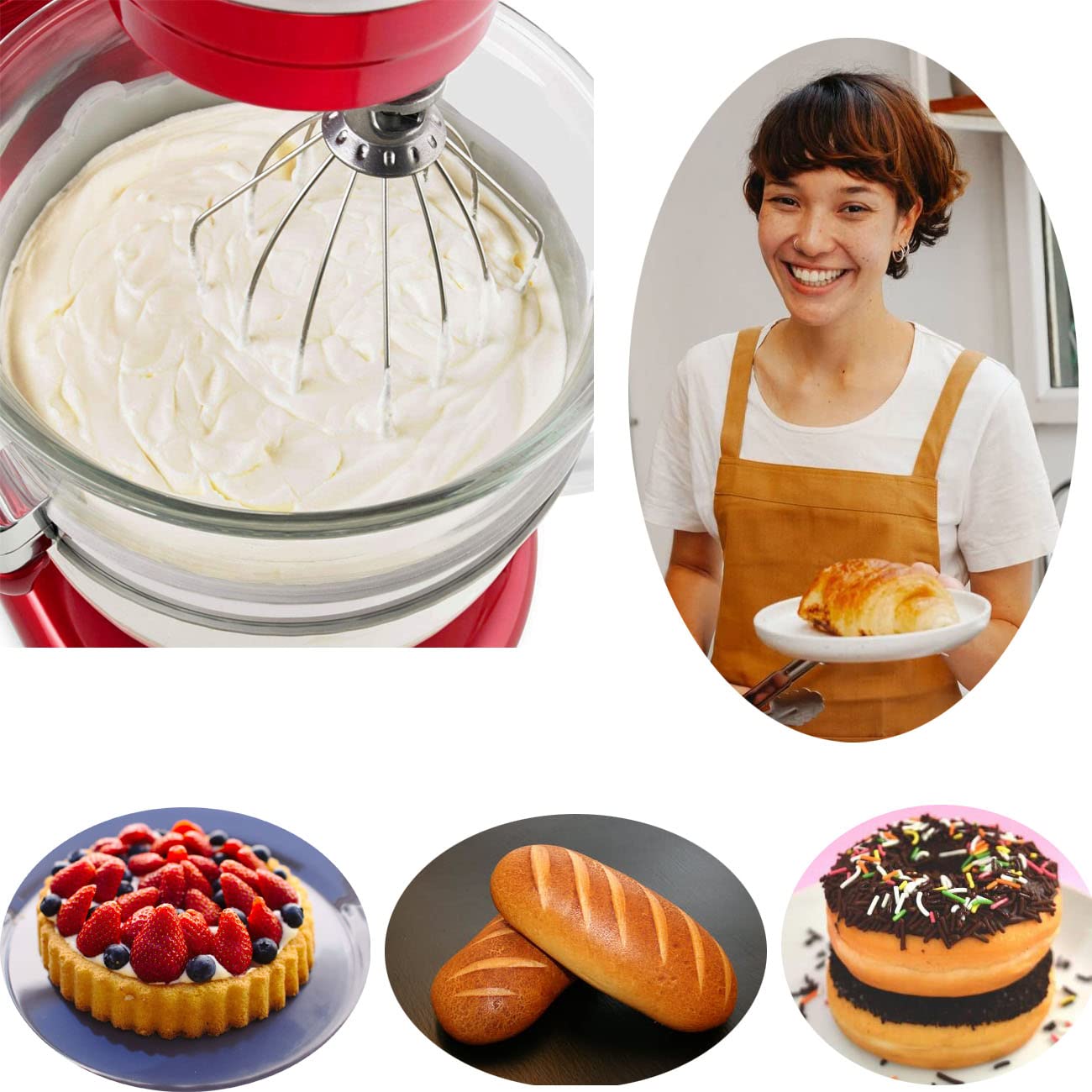 K5Aww Replacement Wire Whip For 5 Quart Lift Bowl 6 Wire Whip Attachment