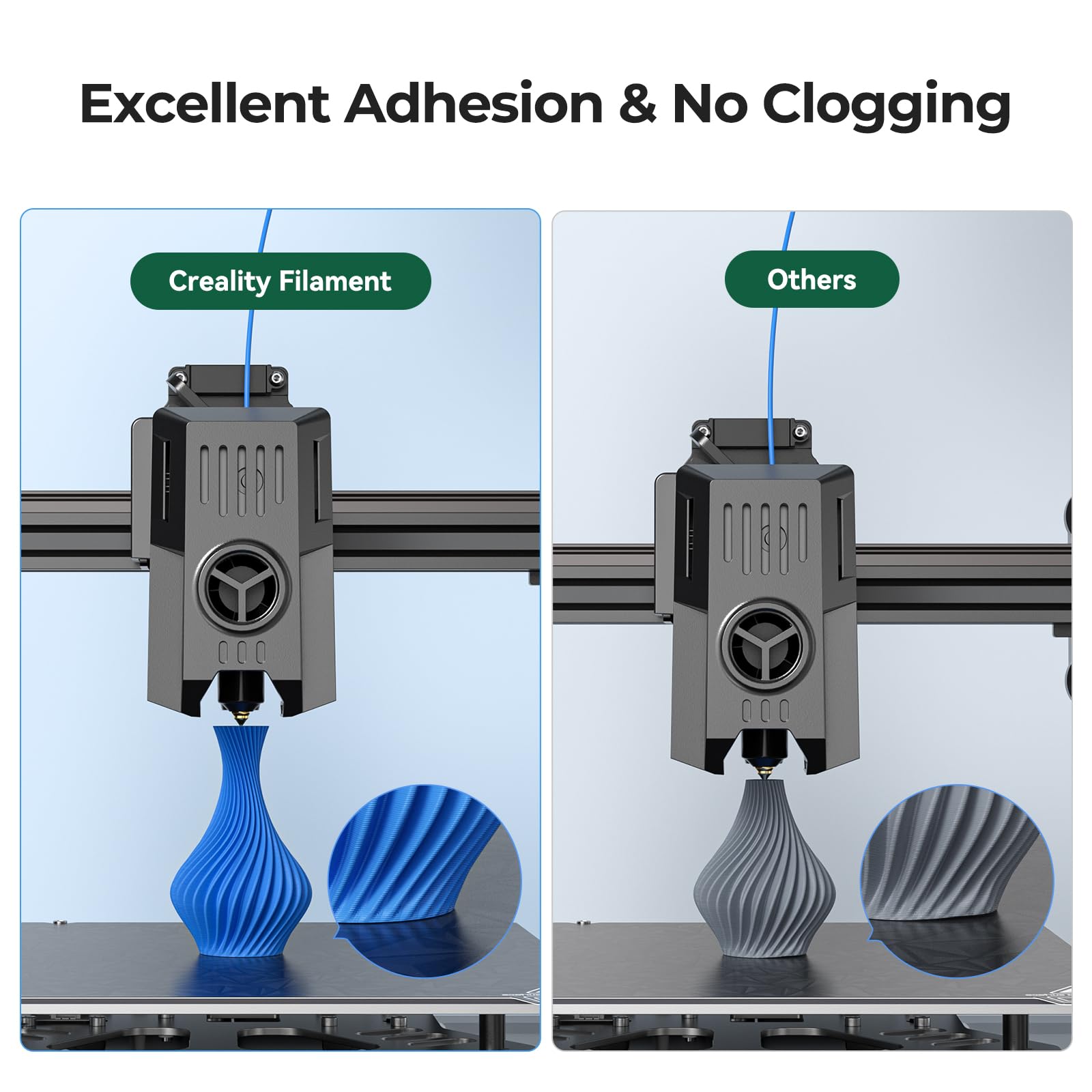 Creality 3D Printer Filament 1.75Mm, Ender Pla Filament No Tangling Smooth Printing Without Clogging No Warping, Fit Most Fdm 3D