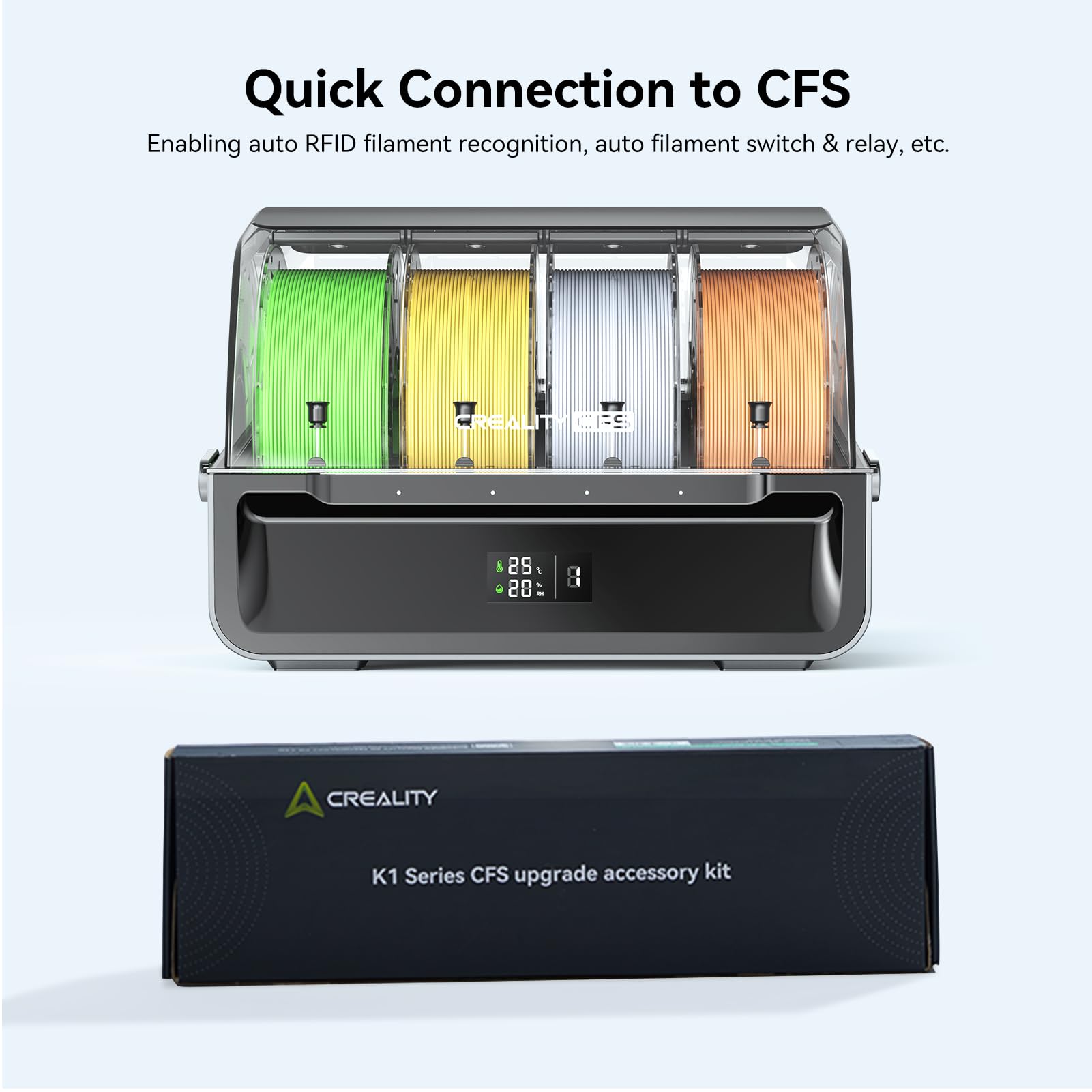 Creality K1 Series Cfs Upgrade Accessory Kit For K1,K1C,K1 Max,K1 Se 3D Printer, Connecting To Cfs Filament System To Realize Mu