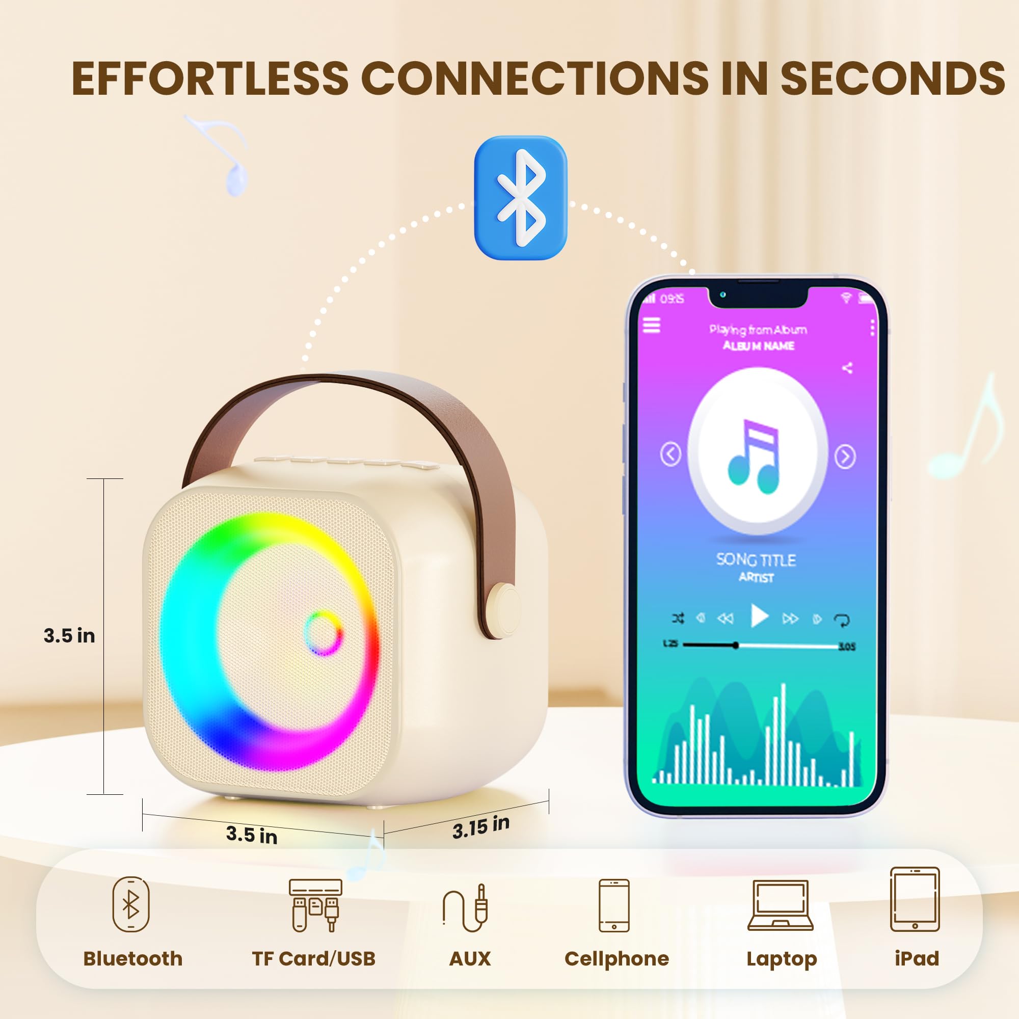 Karaoke Machine For Kids, Karaoke Gifts For Girls Ages 4, 5, 6, 7, 8, 9, 10, 12 +Year Old Birthday Party, 4 12 Years Old Christm