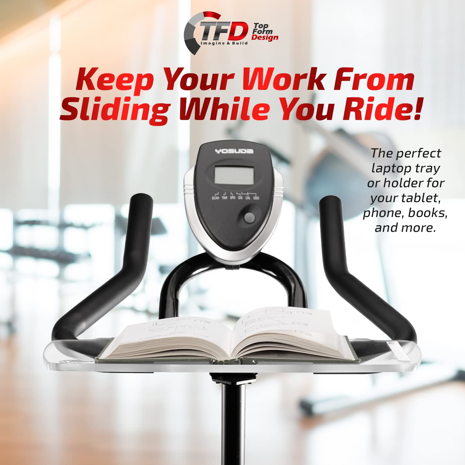 Tfd Yosuda Bike Compatible Tablet Stand   Transparent, Portable, Unisex