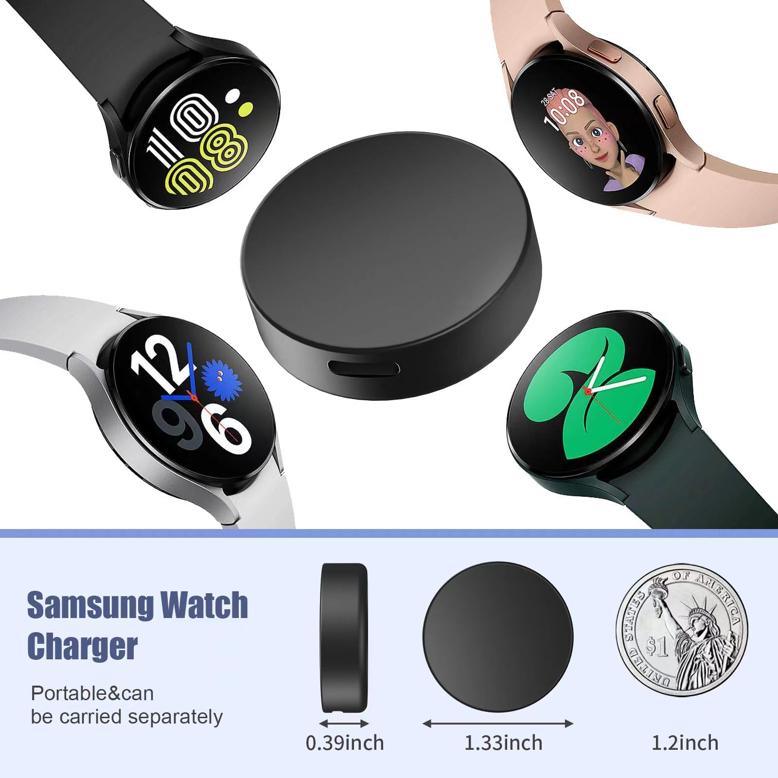 Galaxy Watch Charger,Usb-C Cable, 25W Super Fast Charger Compatible With Galaxy Watch 8/7/6/6 Classic/5 Pro/5/4/4 Classic And Ga