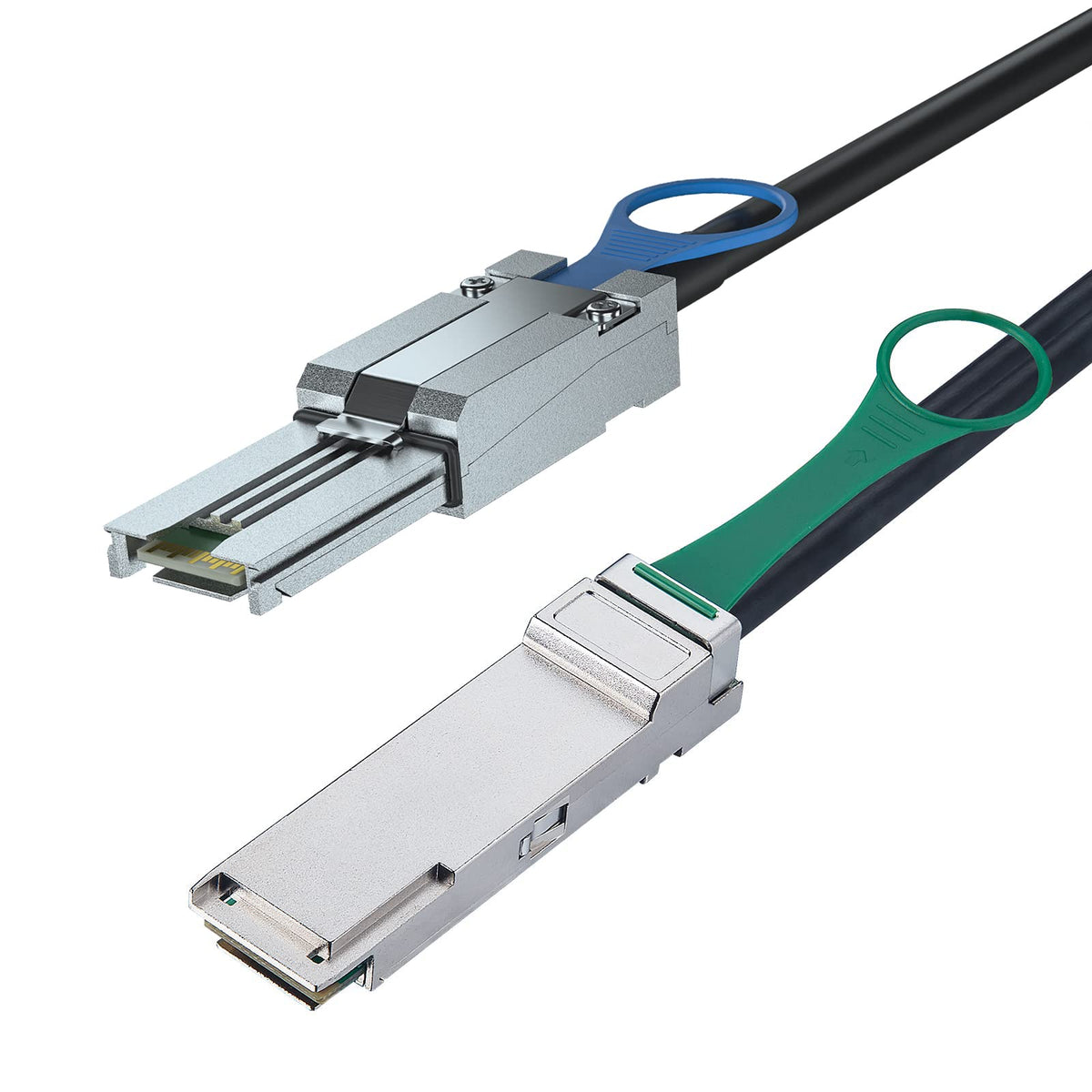 Ipolex Qsfp(Sff 8436) To Minisas(Sff 8088) Ddr Hybrid Sas Cable For Netapp, Passive, Up To 10 Gbps, 100 Ohm, 1 Meter(3.3Ft)