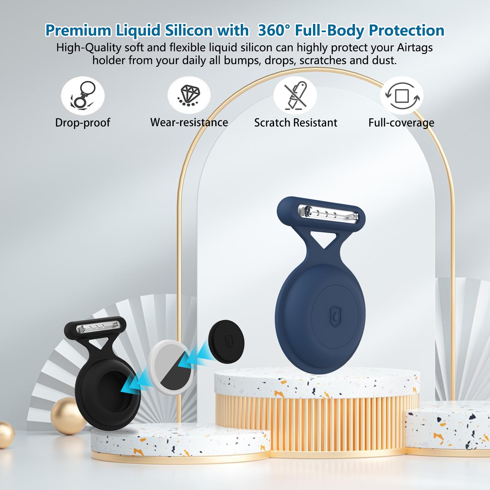 Aircawin For Airtag Holder Case With Brooch Pin,2 Packs Waterproof Hidden Airtag Case For Kids,Item Locator,Anti Lost Gps Tracke