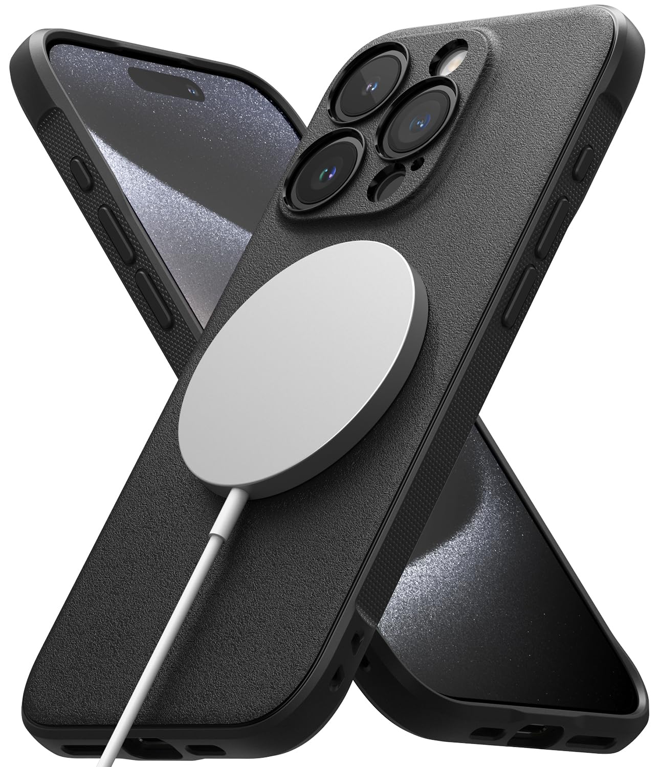 Ringke Onyx Compatible With Magsafe] Designed For Iphone 15 Pro Max Case, Prevents Oily Smudges Feels Good In The Hand Non Slip