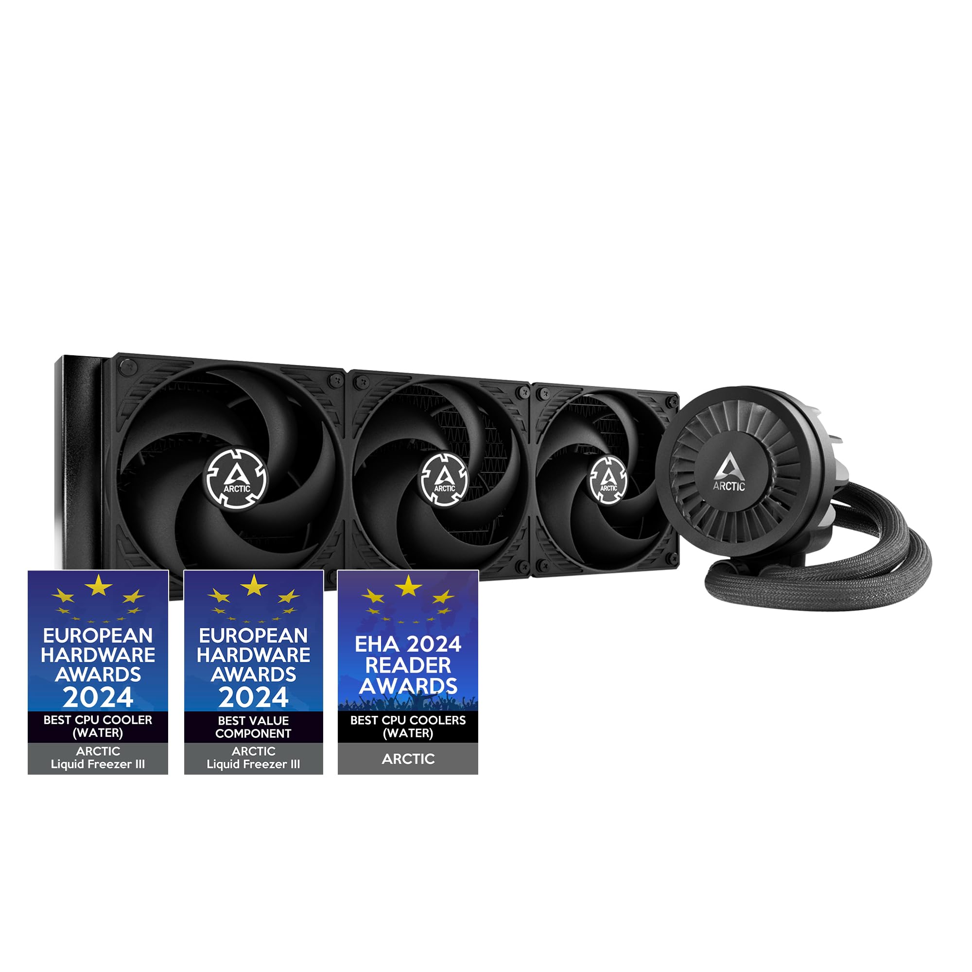 ARCTIC Liquid Freezer III 360   CPU AIO Water Cooler, Water Cooling PC, Intel & AMD, Efficient PWM Controlled Pump, Fan: 200�1800 RPM, LGA1851 and LGA1700 Contact Frame   Black