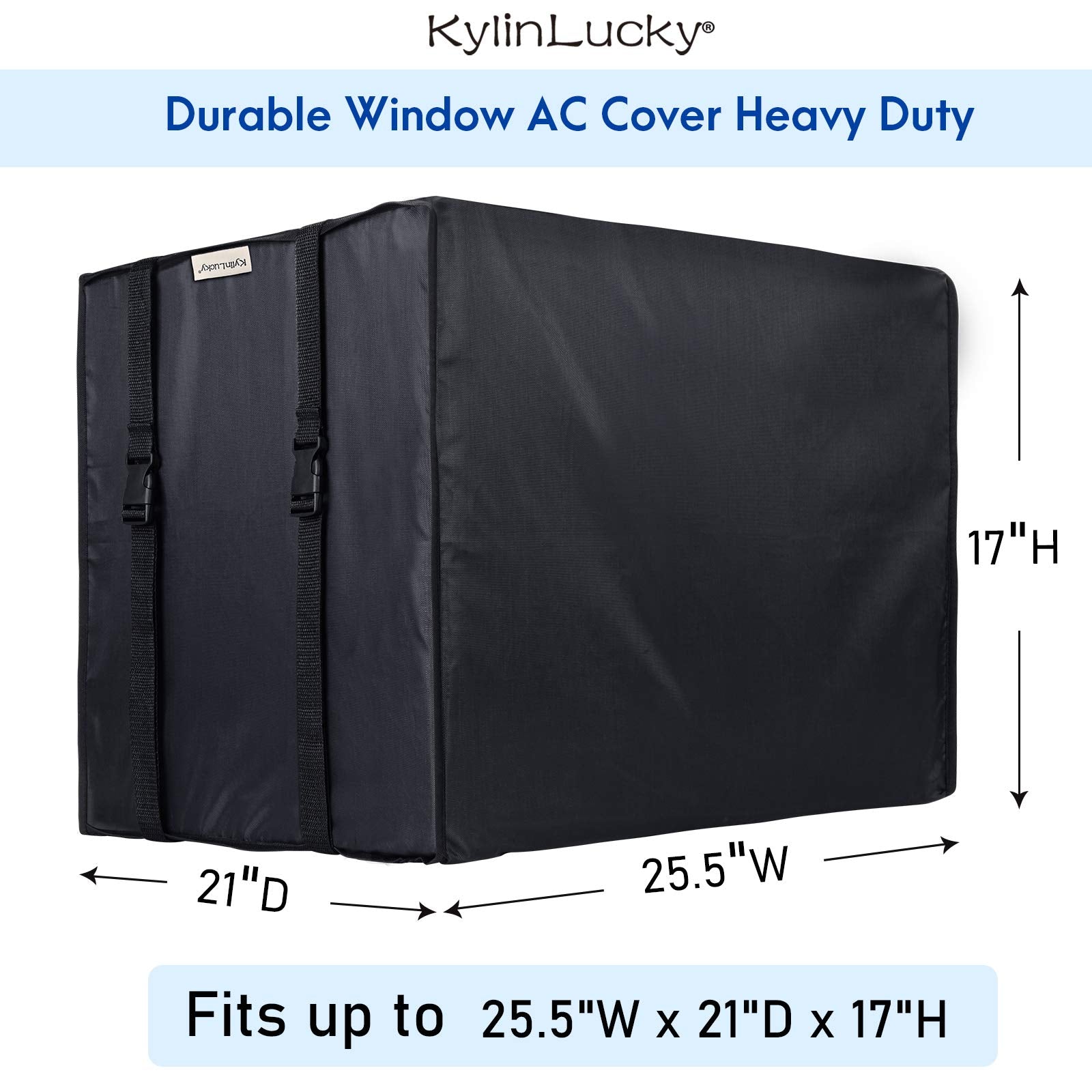 Kylinlucky Window Air Conditioner Cover Outdoor   Outside Window Ac Unit Cover (25.5W X 21D X 17H Inches )