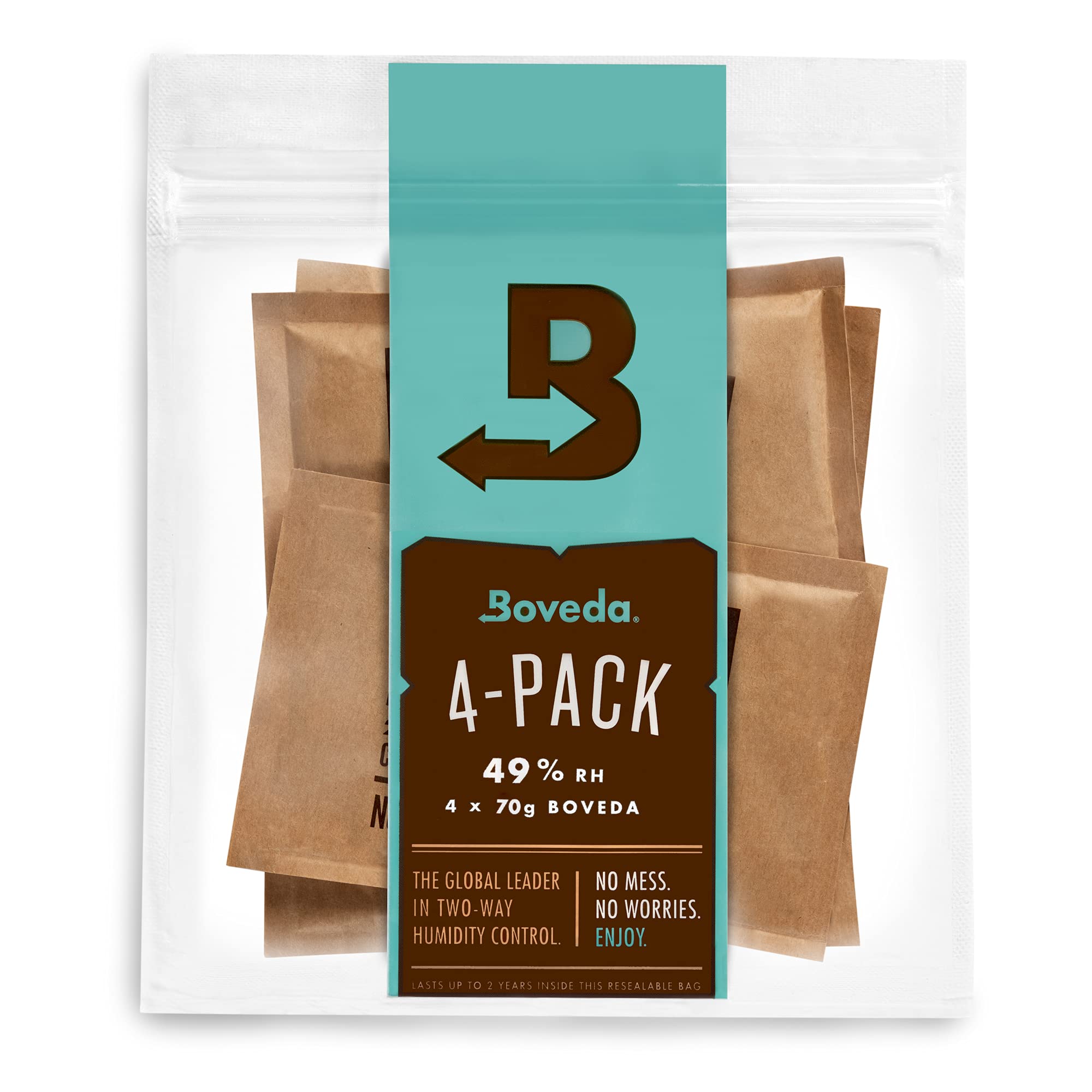 Boveda 49% Two-Way Humidity Control Packs for Music Instruments - 4 Pack - Standard Size - Prevents Warping & Cracking for Woode