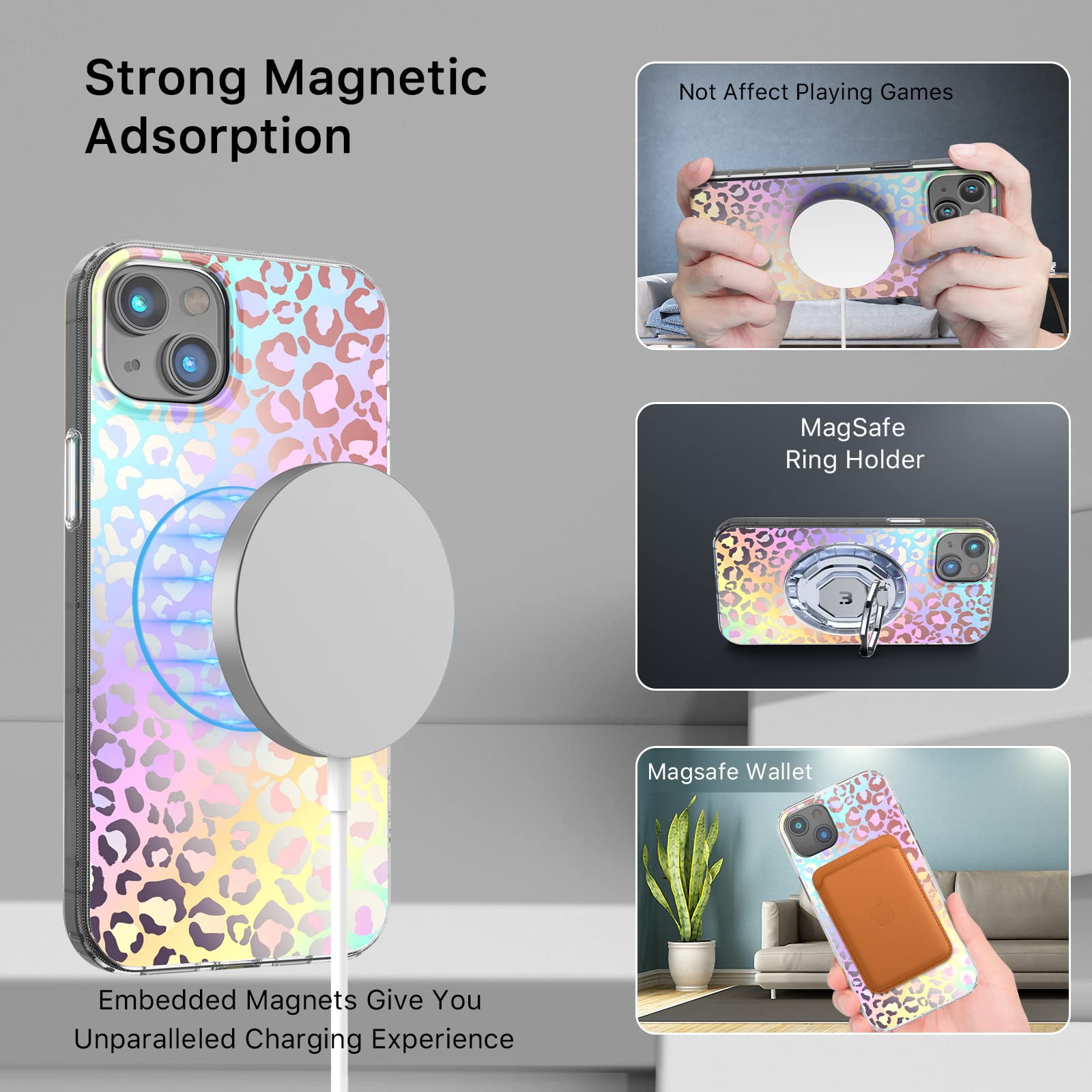 Mybat Pro Magnetic Slim Case For Iphone 14 Plus Case 6.7, Compatible With Magsafe, Mood Series For Women Girls, Military Grade D