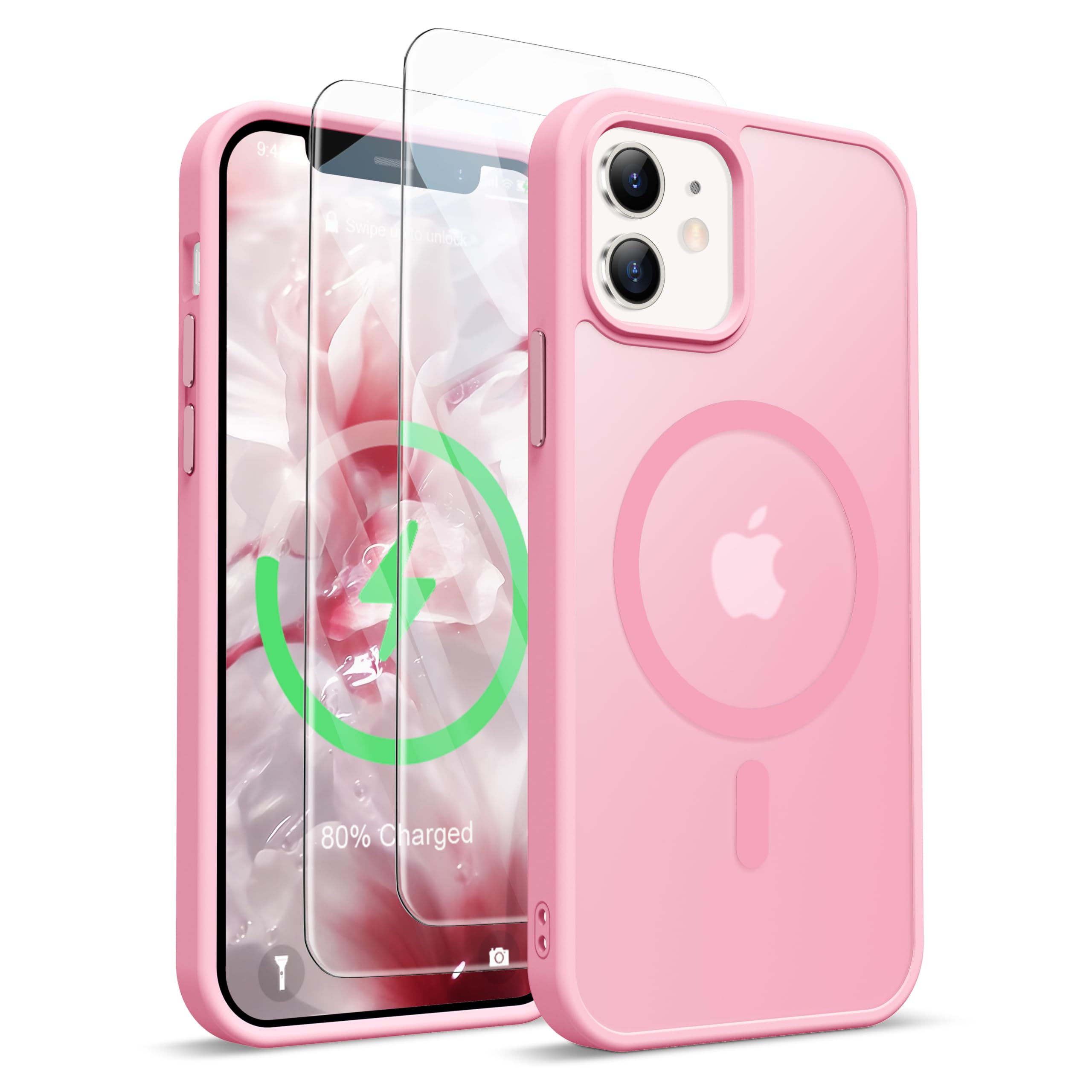ORETECH Magnetic for iPhone 12 Case/iPhone 12 Pro Case, [Compatible with MagSafe][2 Pcs Screen Protectors][15 FT Drop Protection