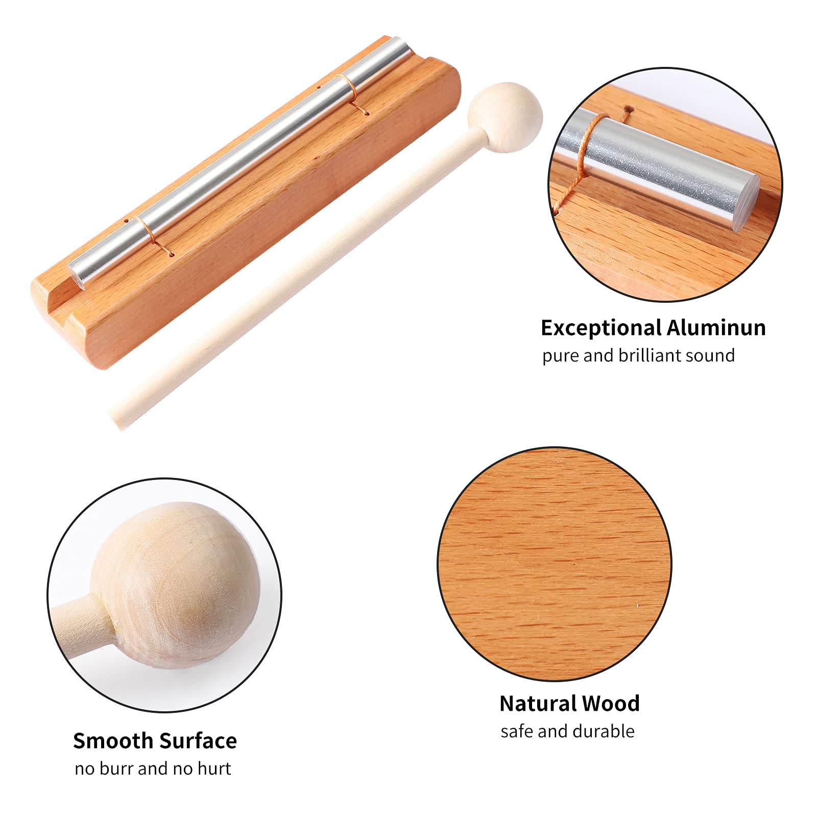 Energy Chime Percussion Hand Bell Meditation Chimes Teacher Tools Reminder Tuned Energy Chimes Music Instrument With Mallet For