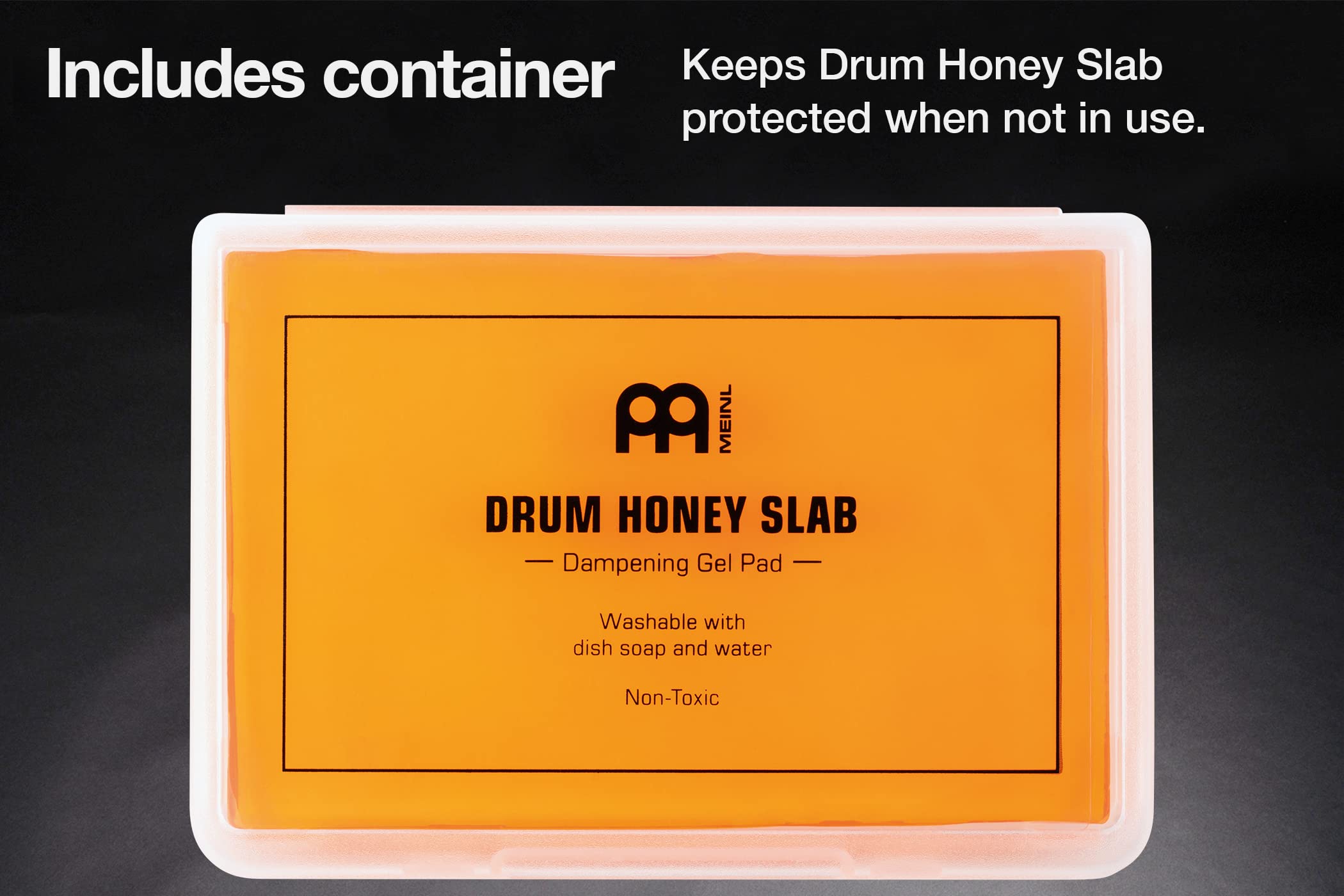 Meinl Cymbals Drum Honey Slab Large Dampening Gel Pad, Includes Storage Container, 1 Piece (Mdhs)