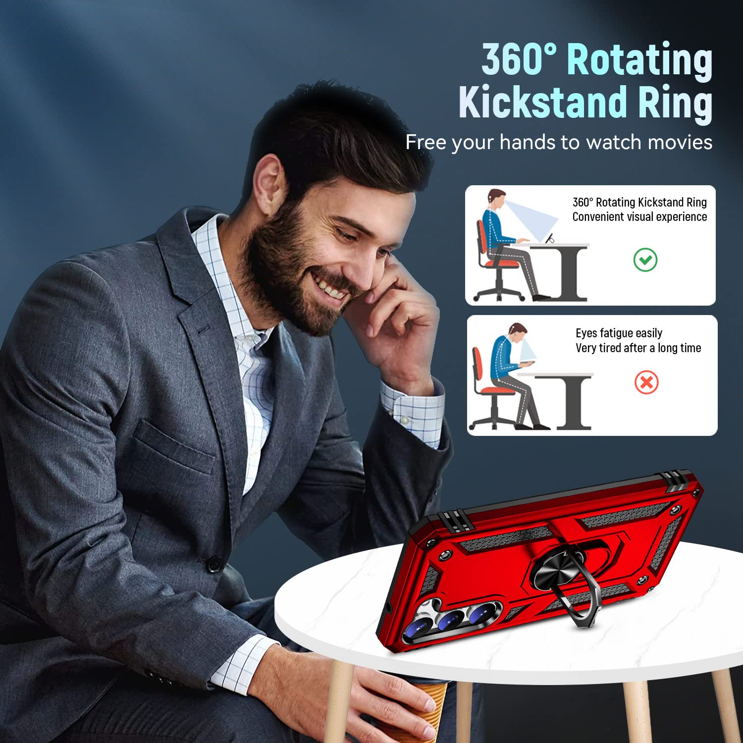 Zoeii Case For S23 Plus, S23 Plus Case,Heavy Duty Drop Protection Rugged Shockproof/Dust Proof Military Protective Tough Durable