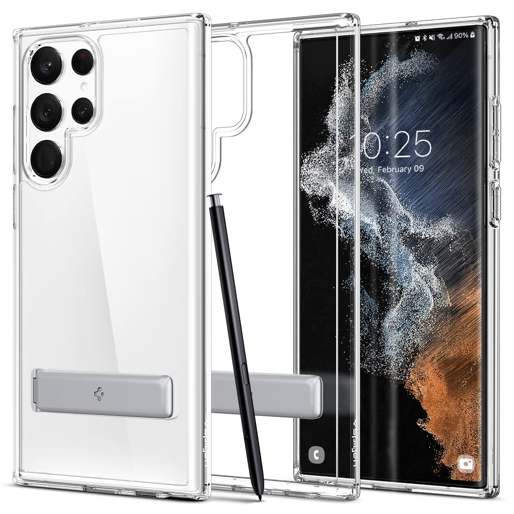 Spigen Ultra Hybrid S Designed For Galaxy S22 Ultra Case (2022)   Crystal Clear