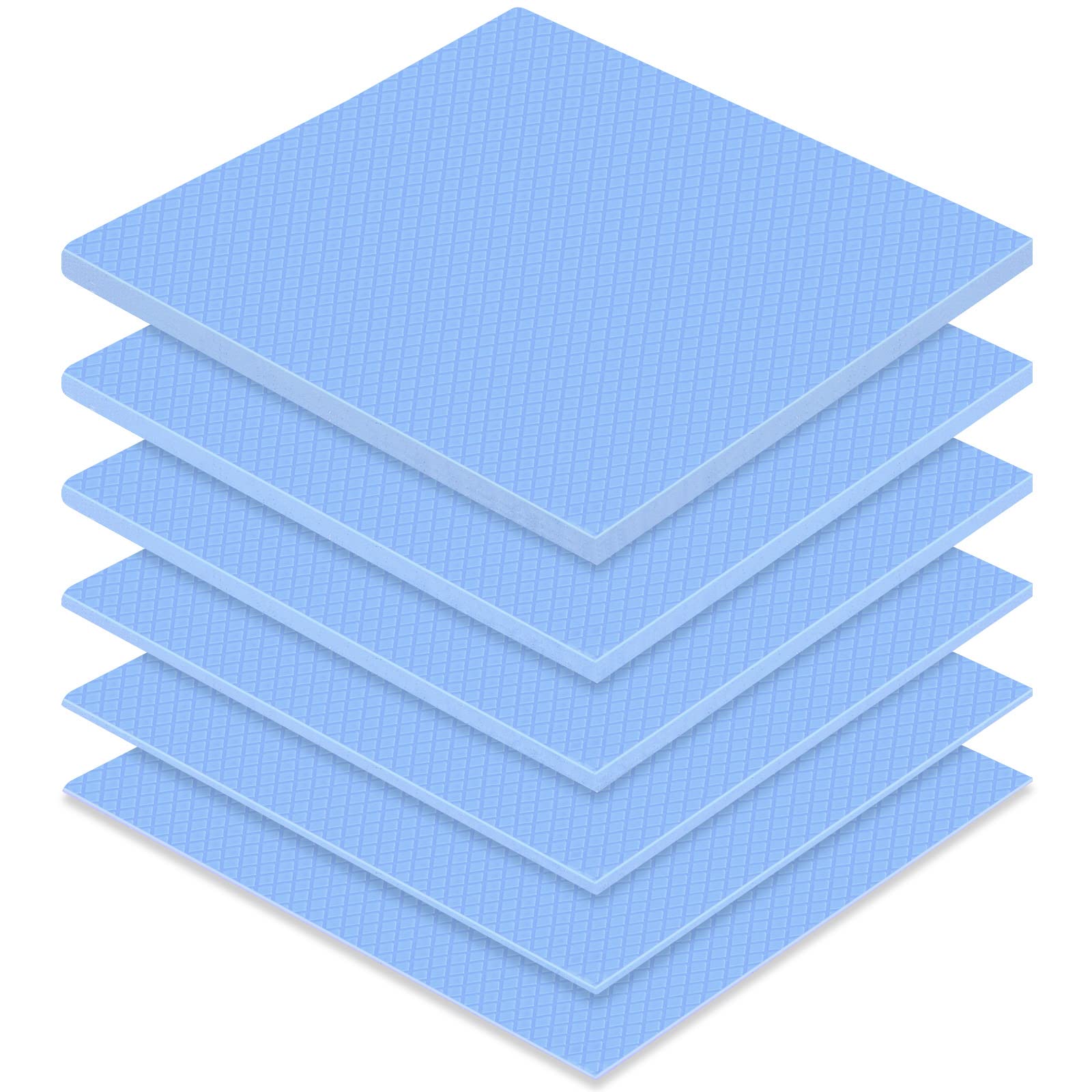 Frienda 6 Pcs Thermal Pad 100 X 100 Mm, 0.5 Mm, 1 Mm, 1.5 Mm, 2 Mm, 2.5 Mm, 3 Mm Heat Resistant Conductive Silicone Pad Thermal