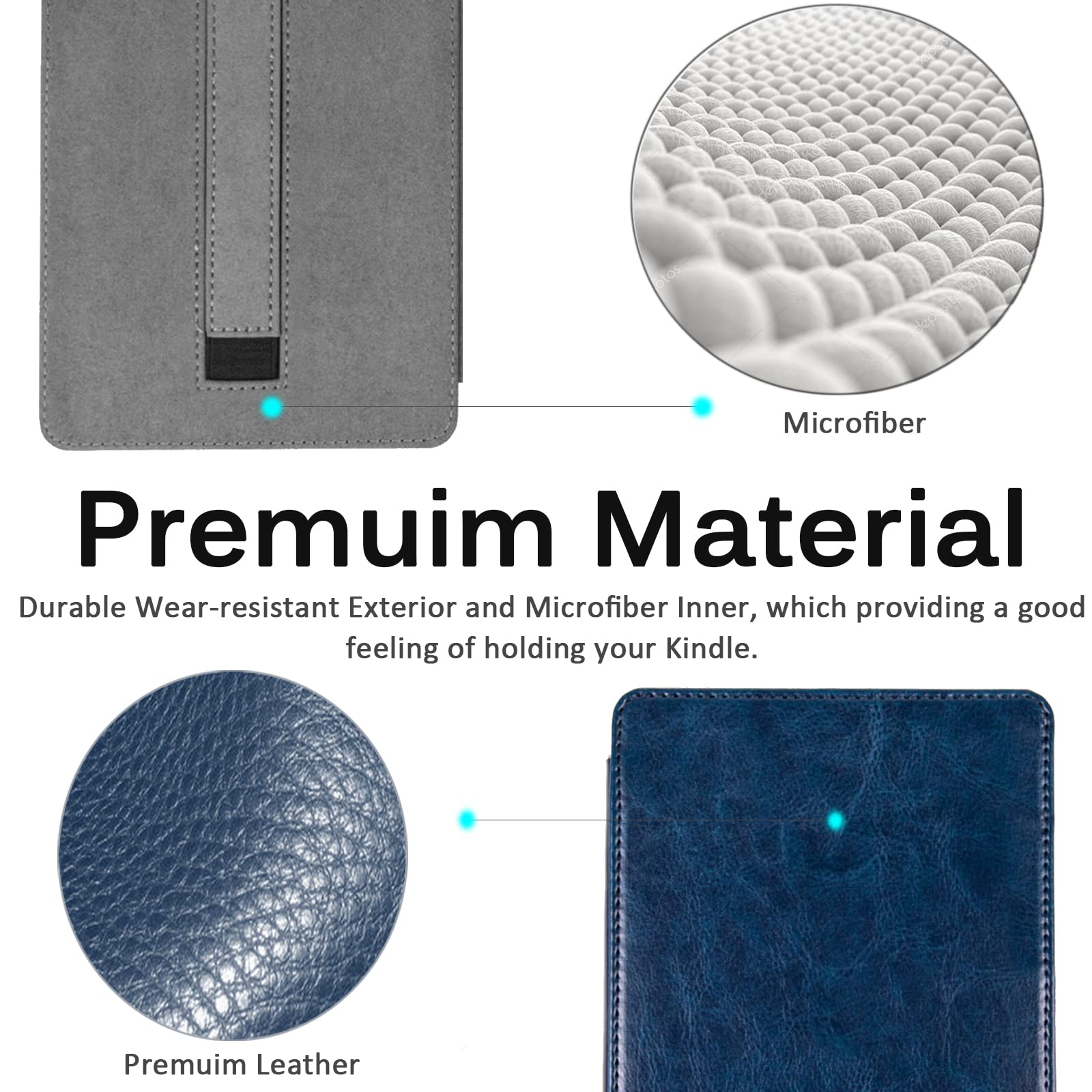 Miimall Compatible With Kindle Paperwhite 11Th Generation 2021 Leather Case With Hand Strape Leather Cover Cases For Kindle Pape