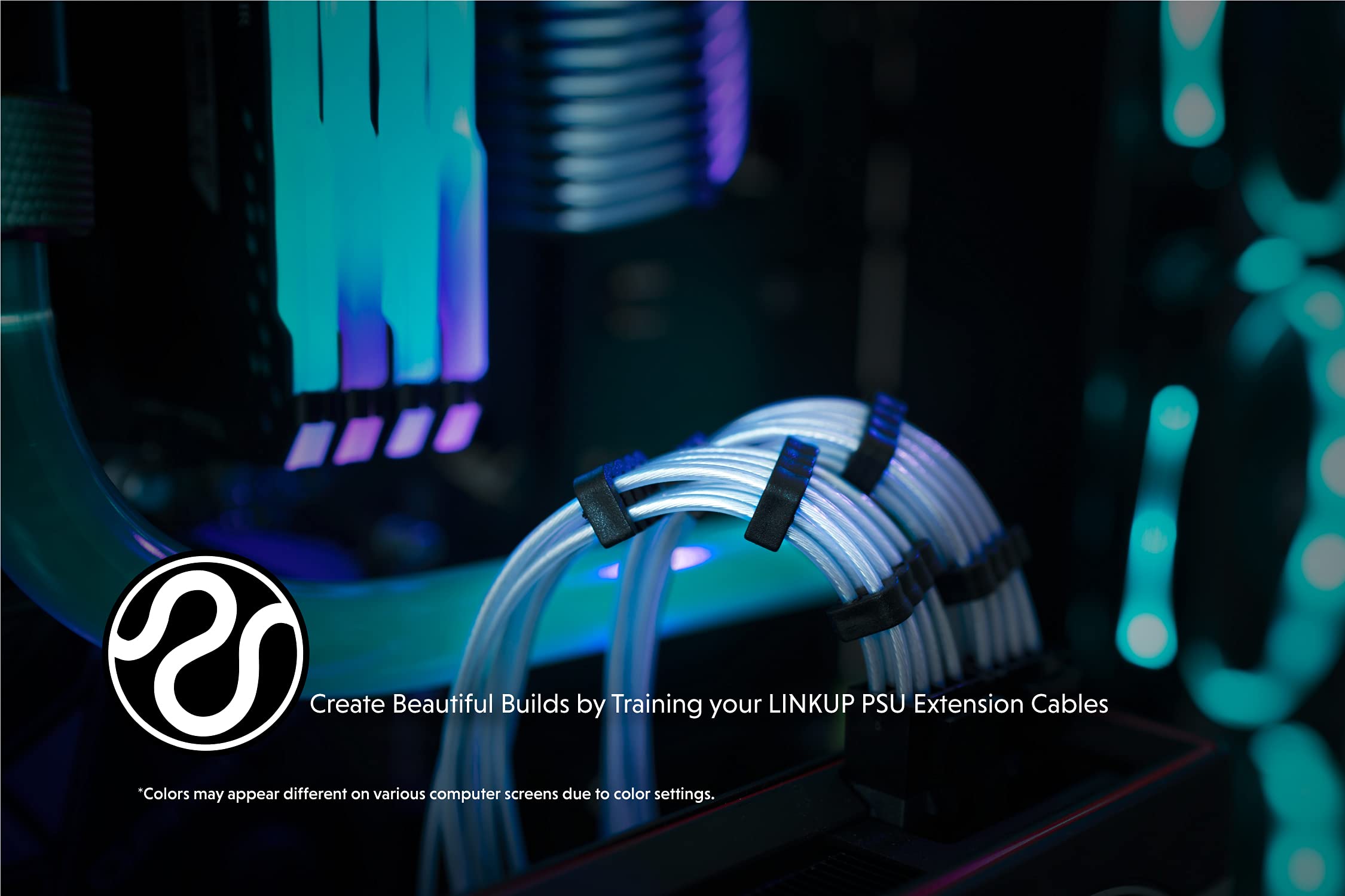 Linkup   30Cm 8P(6+2) Gpu Psu Cable Extension 18Awg Oxygen Free Copper (Ofc) Teflon Jacket Custom Mod Gpu Pc W/Combs?Single Pack