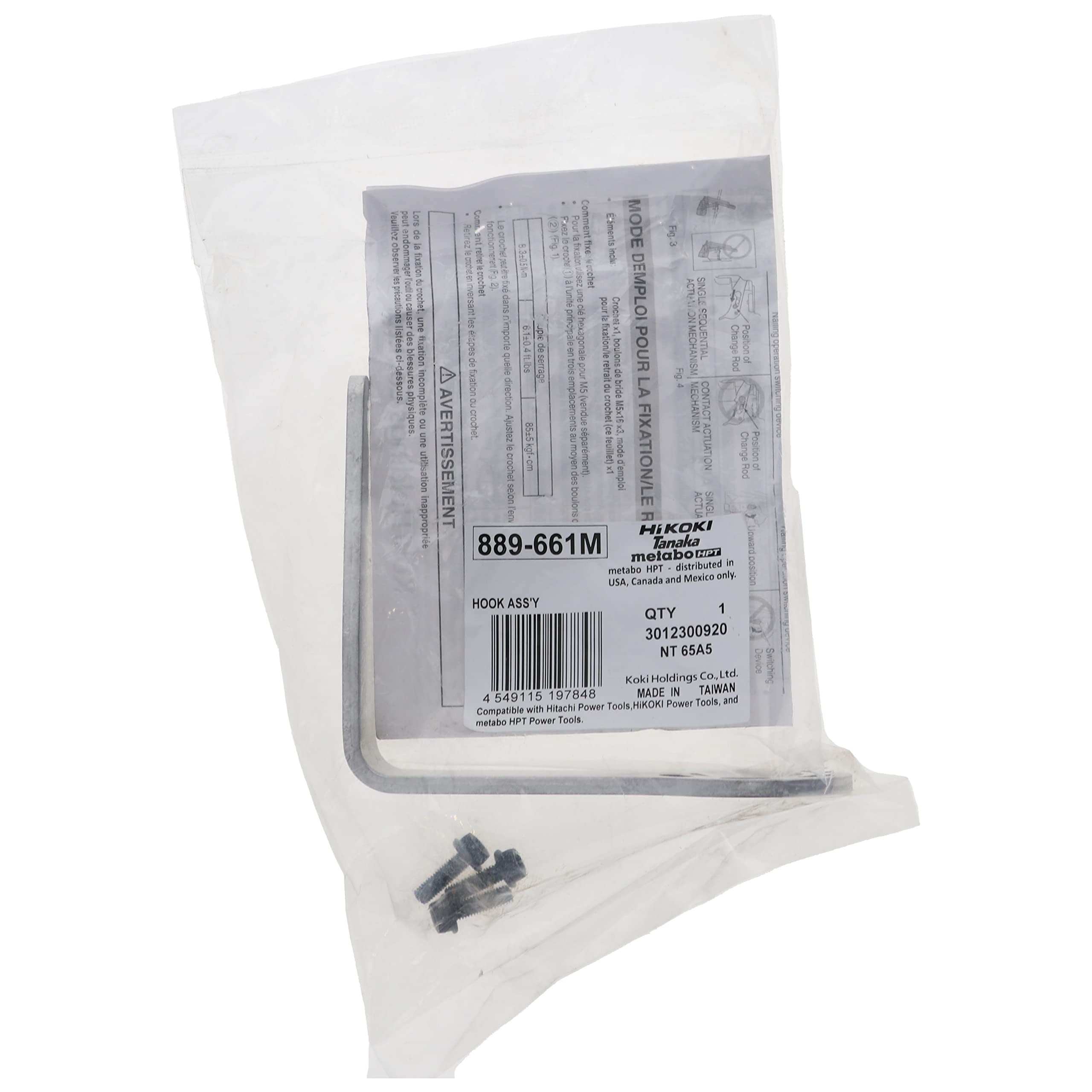 Metabo Hpt Rafter Hook | High Grade Aluminum | Fits Nr83A5, Nr83A5(S), Nr83Aa5, Nv83A5, Nr90Ac5, Nt65A5 And Nv75A5 Framing Naile