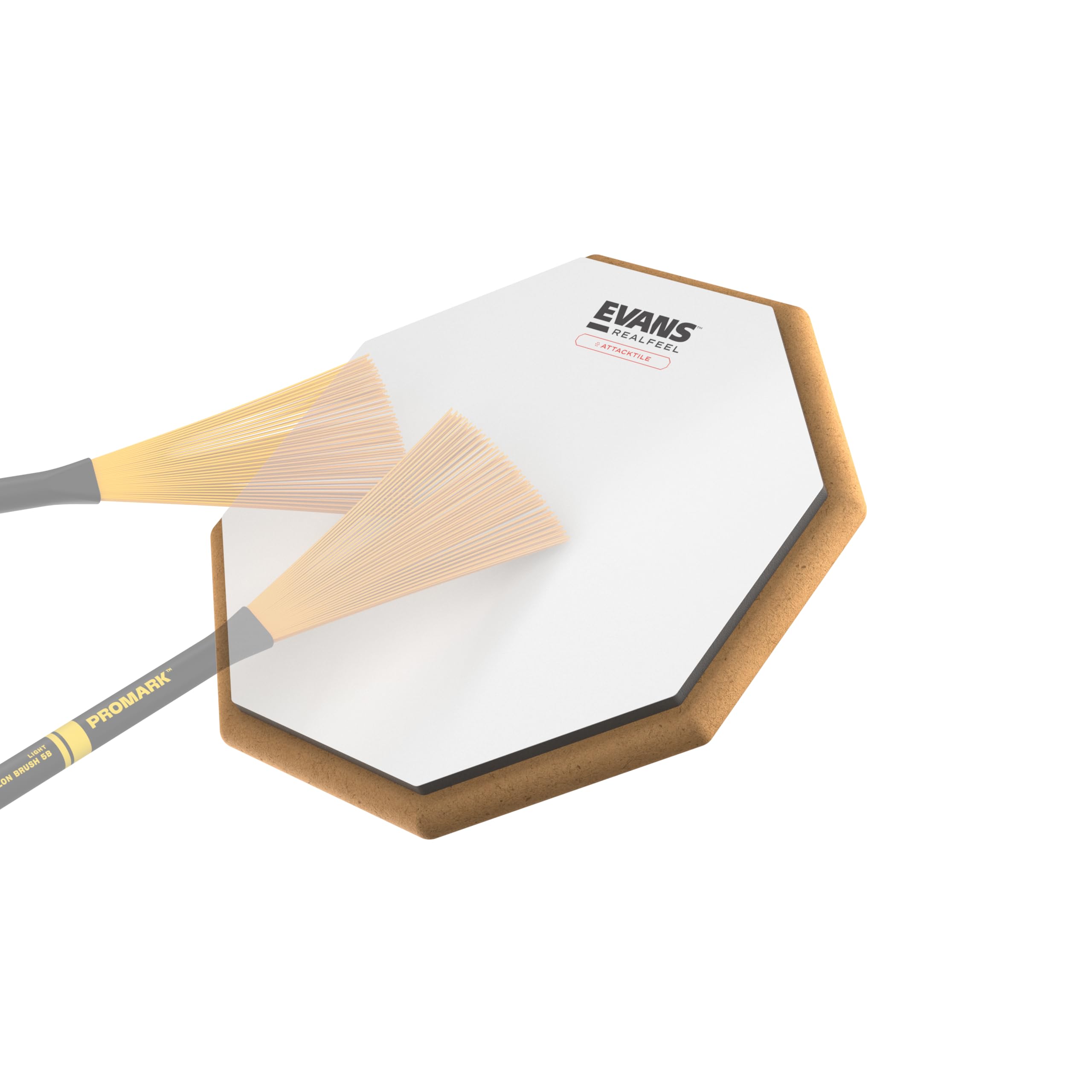 Evans Realfeel Attacktile Drum Pad   Drum Practice Pad   Uv Coated Practice Pad   1 Sided   10 Inch